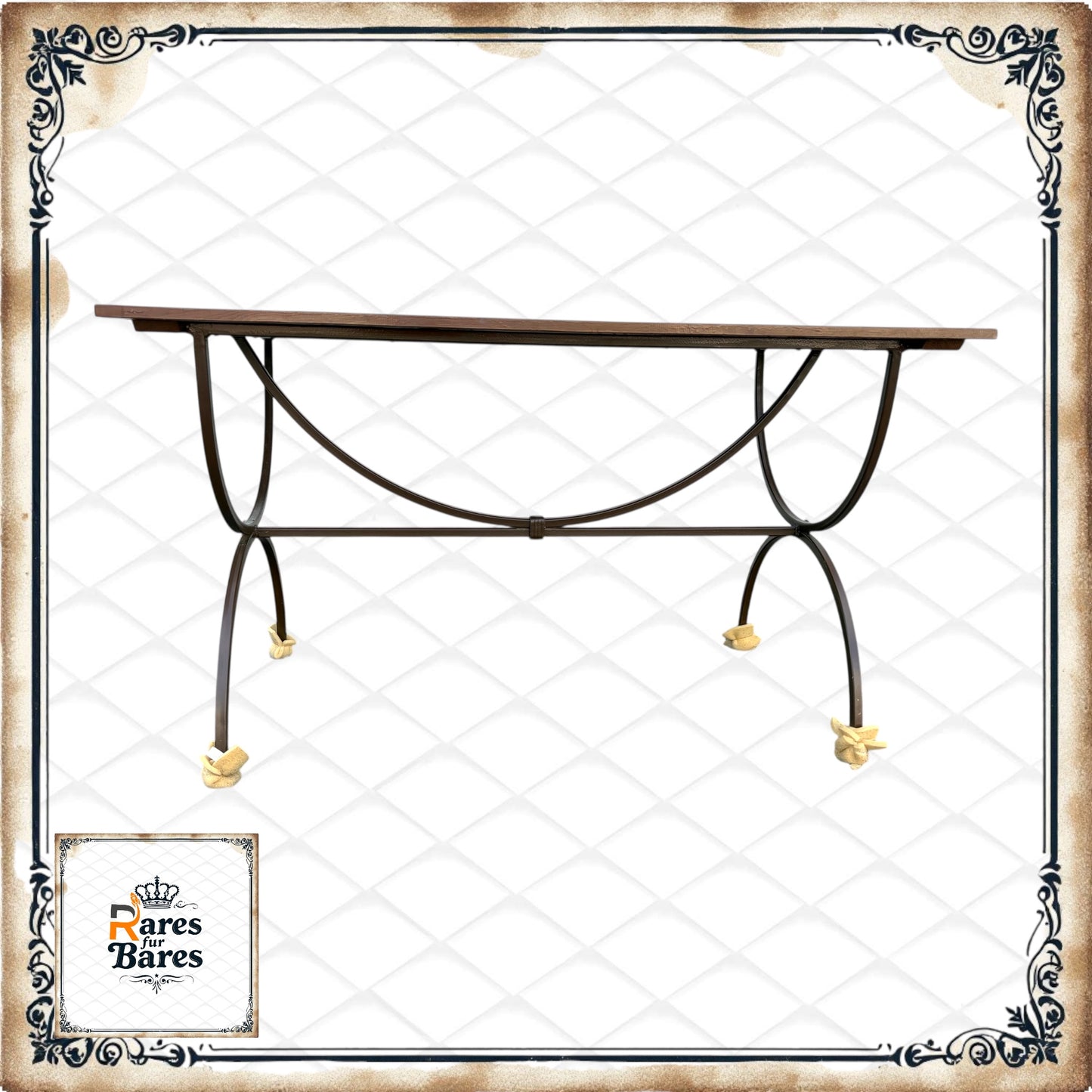 Gartentisch "Mediterran", Eisen, 142x85x80cm - RETOUREN ROYAL