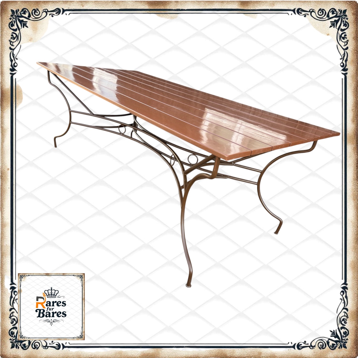 Gartentisch "Mediterran II", Metall, 205x100x74cm - RETOUREN ROYAL