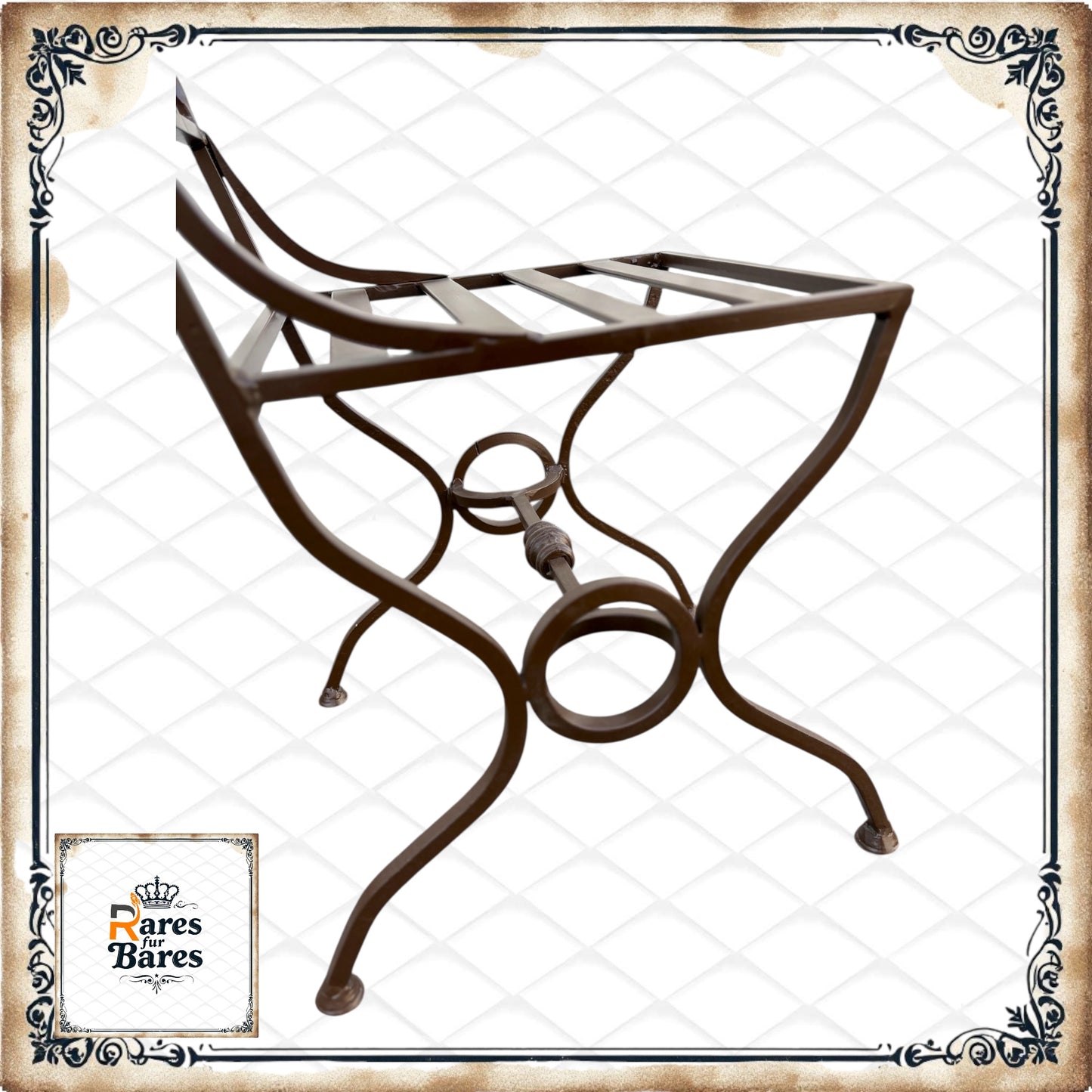 Gartenstuhl "Antik high", Metall, 40x40x123cm - RETOUREN ROYAL