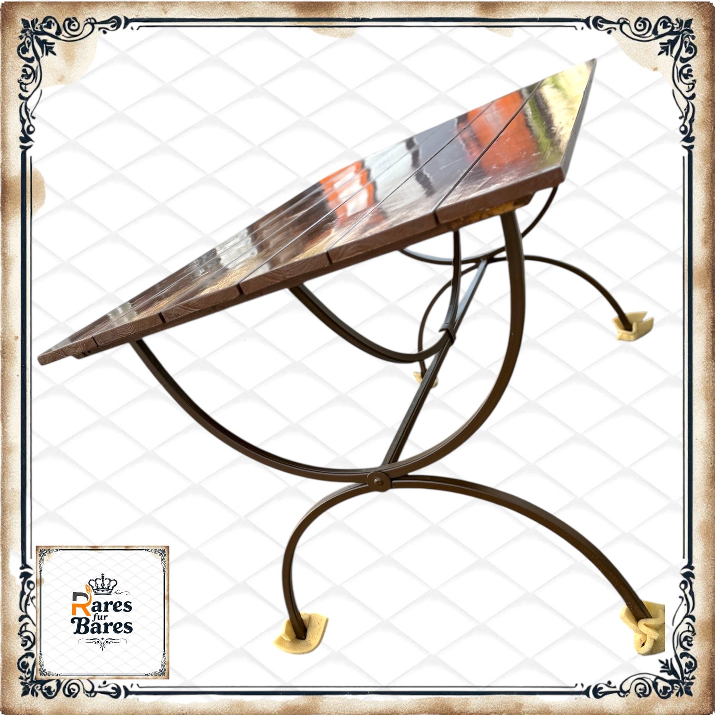 Gartentisch "Mediterran", Eisen, 142x85x80cm - RETOUREN ROYAL