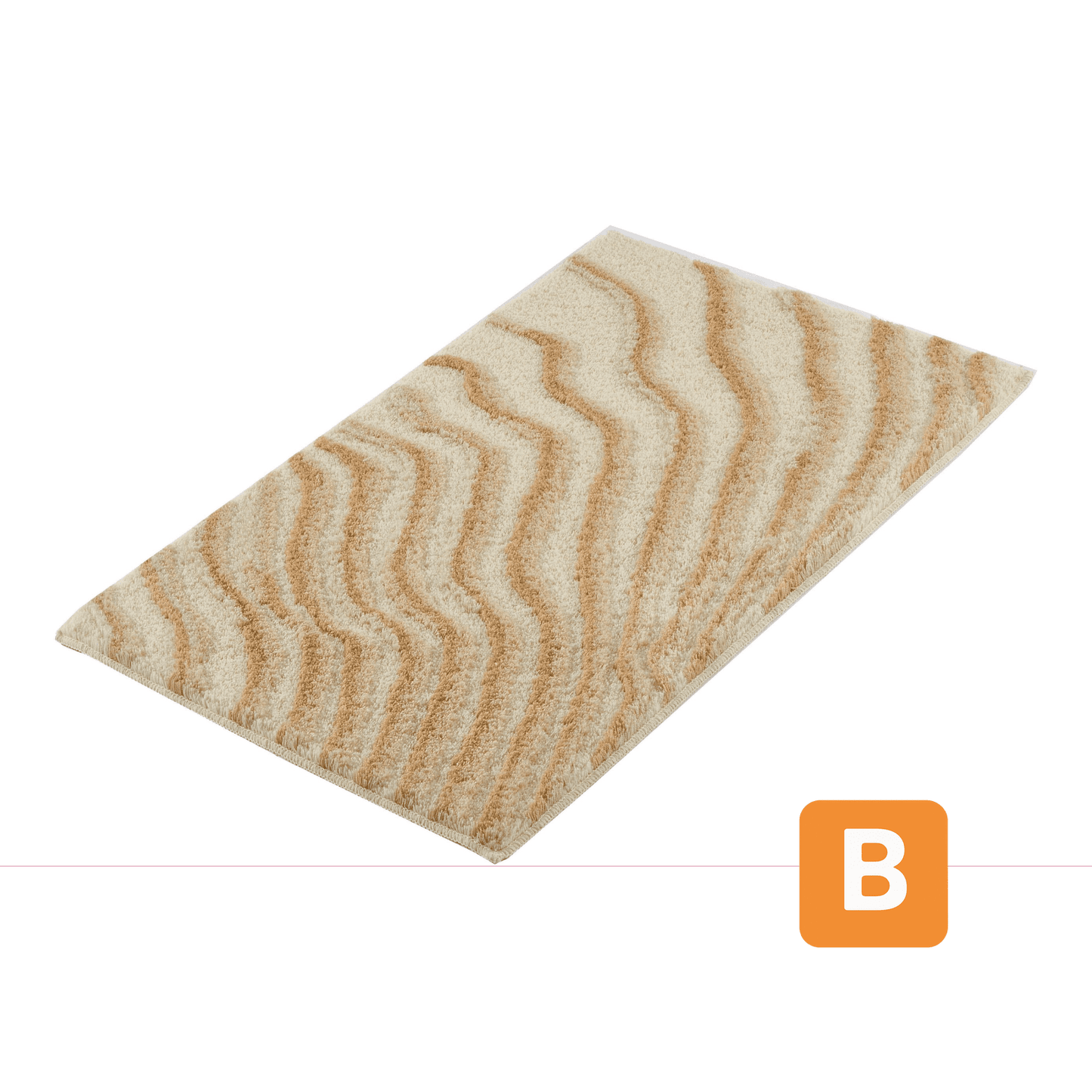 Badematte "Terrace" in sandbeige, Maße: 60x100 cm - KLEINE WOLKE KLEINE WOLKE