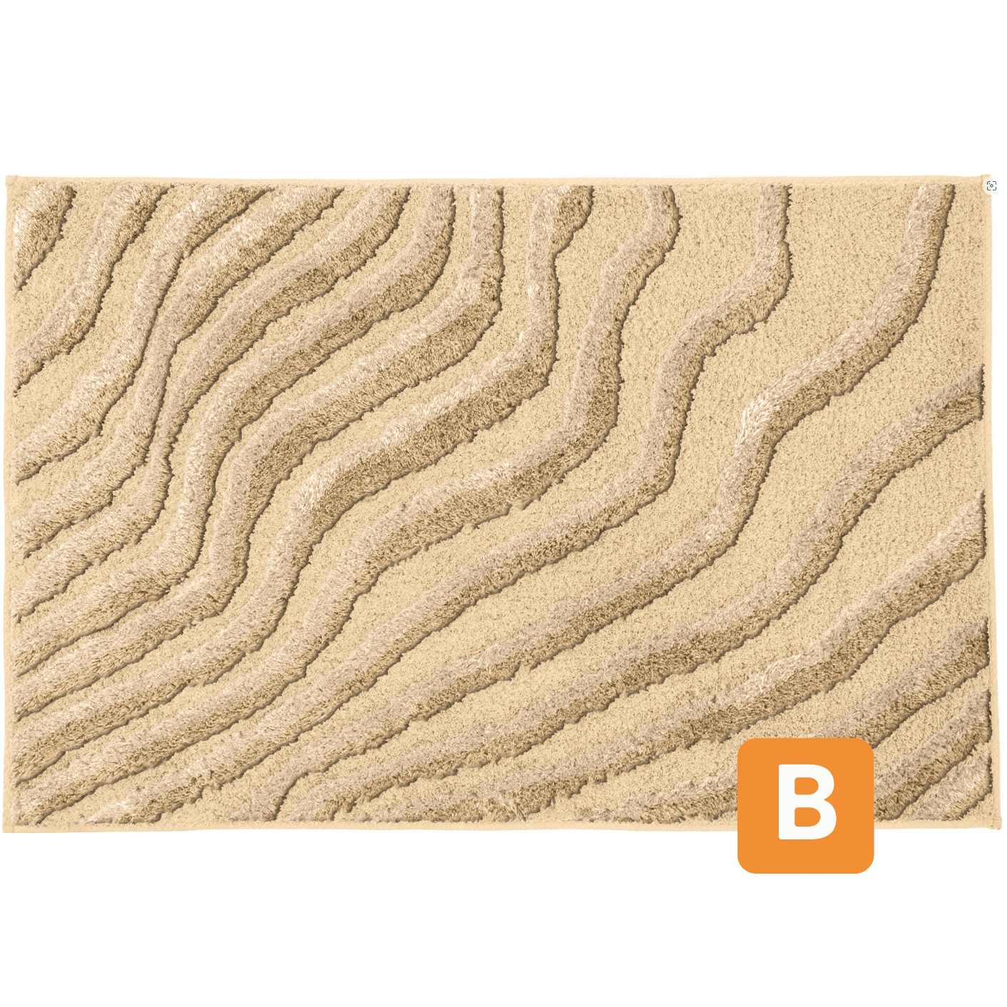 Badematte "Terrace" in sandbeige, Maße: 60x100 cm - KLEINE WOLKE KLEINE WOLKE