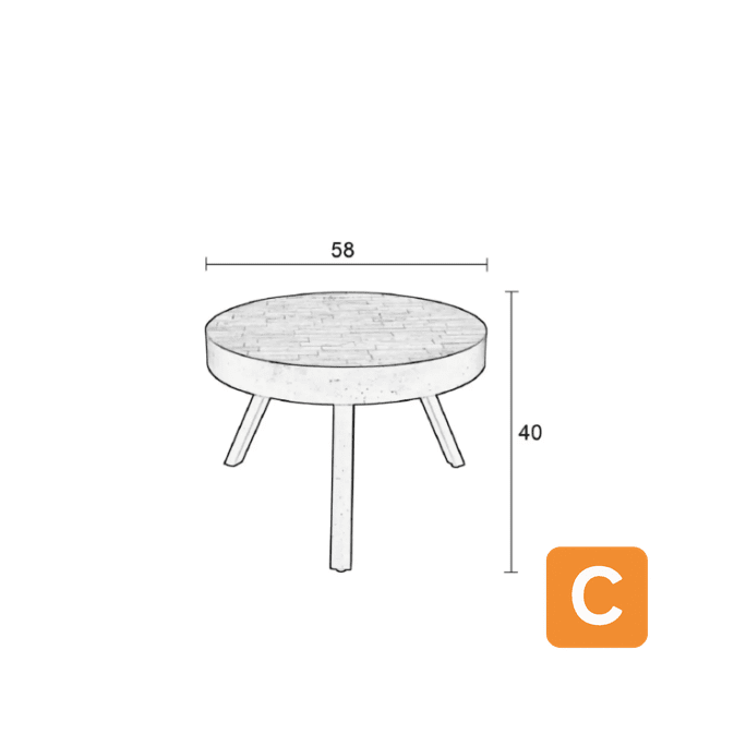 Beistelltisch "Suri", aus Teakholz - DAHEIM DAHEIM