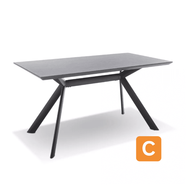 Esstisch "Edessa", schiefergrau, Maße: 160 x 90 cm - ATLAS Atlas Einrichtungs-Einkauf GmbH