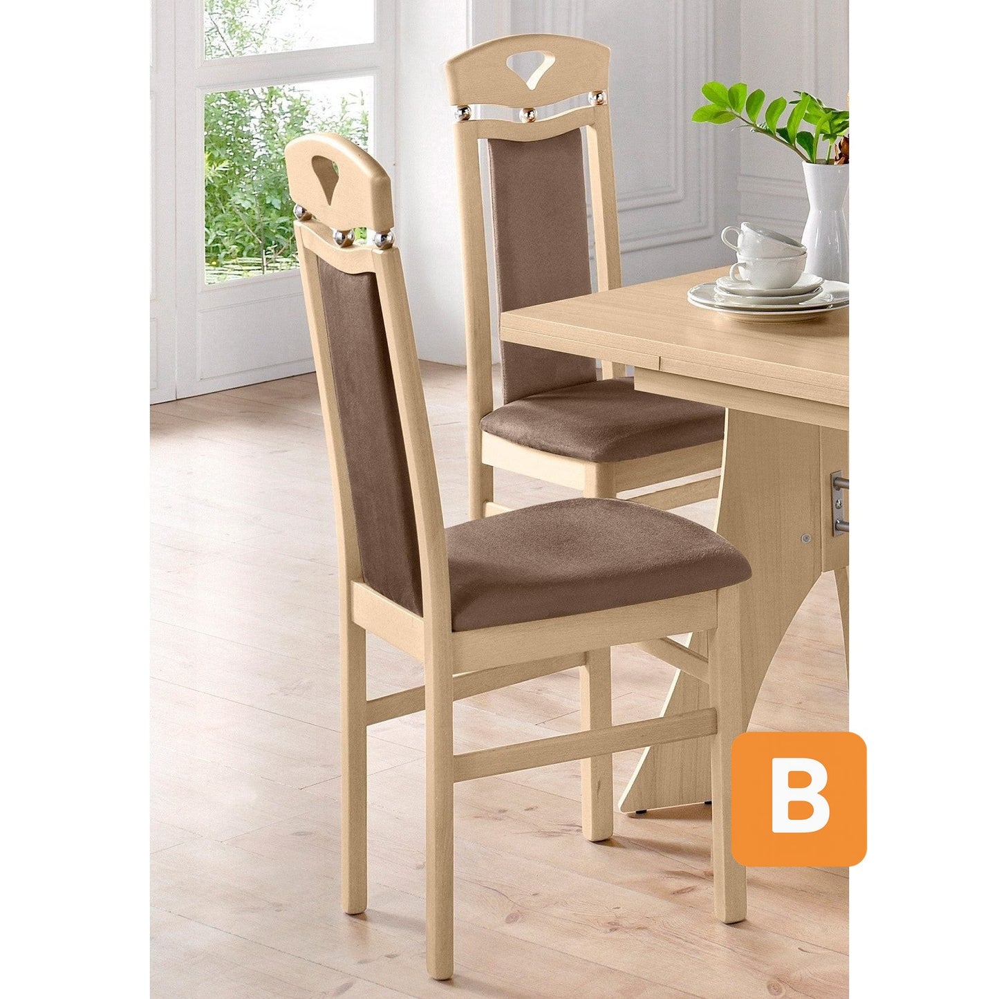 Esszimmerstuhl "Berta", braun, 2er Set - HOME AFFAIRE HOME AFFAIRE
