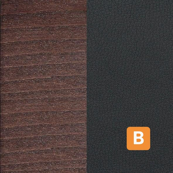 Esszimmerstuhl "Rubin", schwarz-dunkelbraun, 2er Set - HOME AFFAIRE HOME AFFAIRE