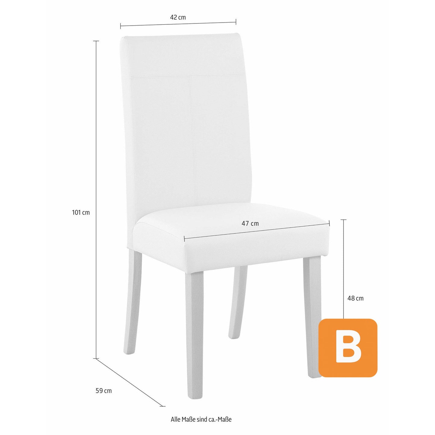 Esszimmerstuhl "Rubin", schwarz-dunkelbraun, 2er Set - HOME AFFAIRE HOME AFFAIRE