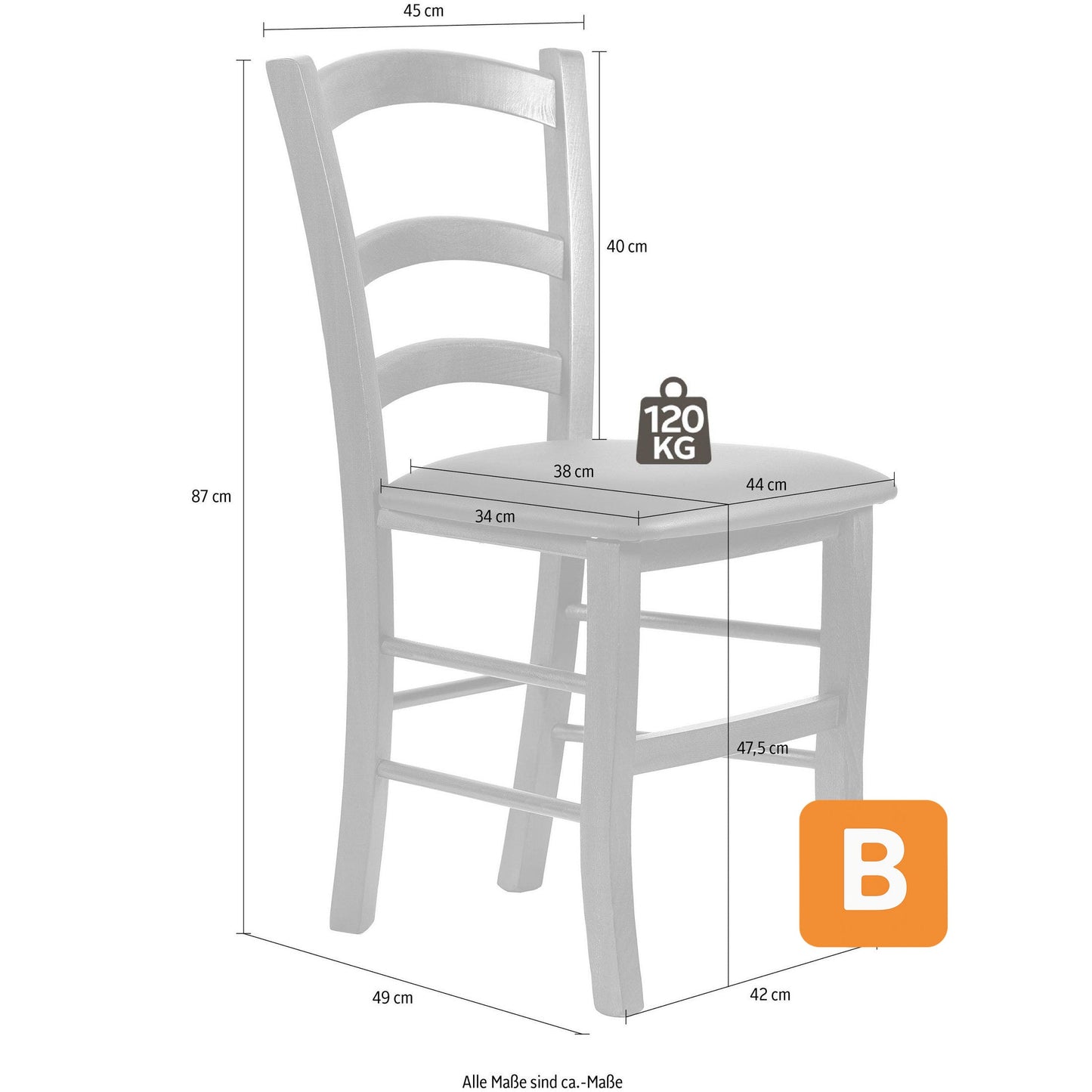 Esszimmerstuhl "Super Paesana", nussbraun, 2er Set - HOME AFFAIRE HOME AFFAIRE