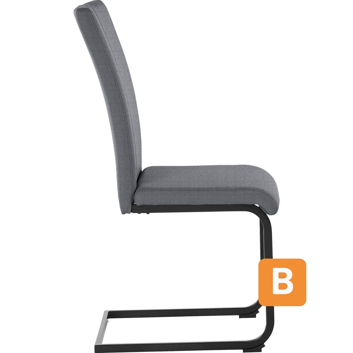 Freischwinger "Oliver", dunkelgrau, 2er Set - HOME AFFAIRE HOME AFFAIRE