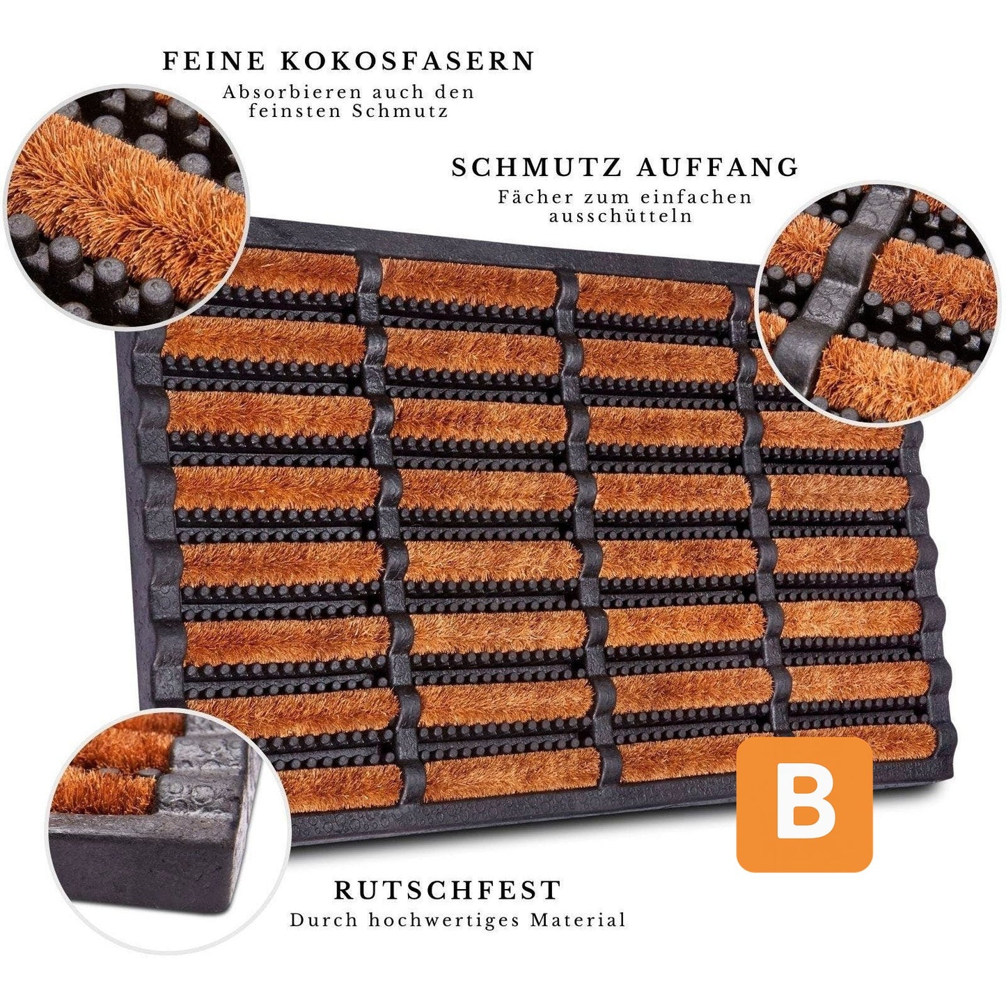 Fußmatte "Brushes Mat", Maße: 40x60 cm - HANSE HOME COLLECTION GMBH HANSE HOME COLLECTION GMBH