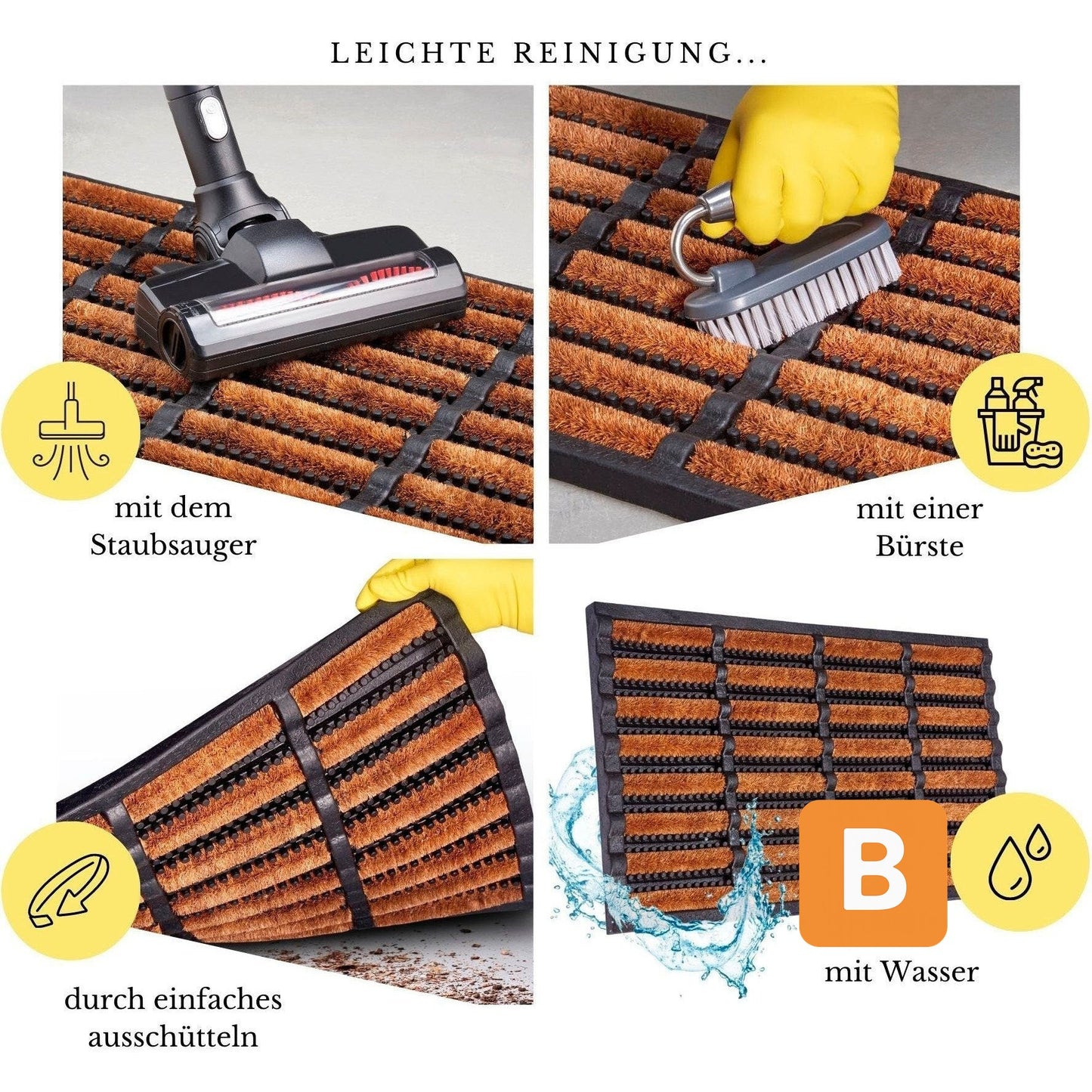 Fußmatte "Brushes Mat", Maße: 40x60 cm - HANSE HOME COLLECTION GMBH HANSE HOME COLLECTION GMBH