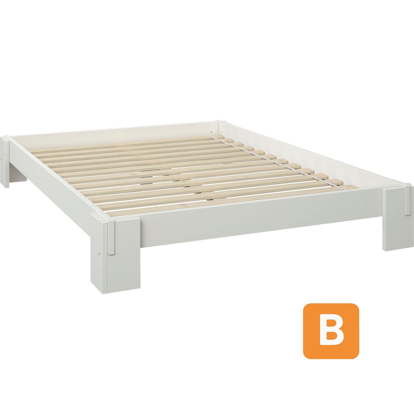 Futonbett "ZEN ", Massivholz Kiefer , weiss - HOME AFFAIRE HOME AFFAIRE