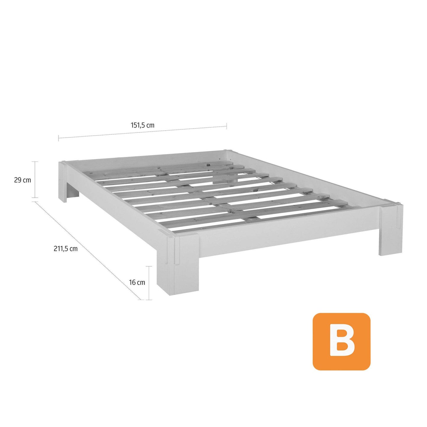 Futonbett "ZEN ", Massivholz Kiefer , weiss - HOME AFFAIRE HOME AFFAIRE