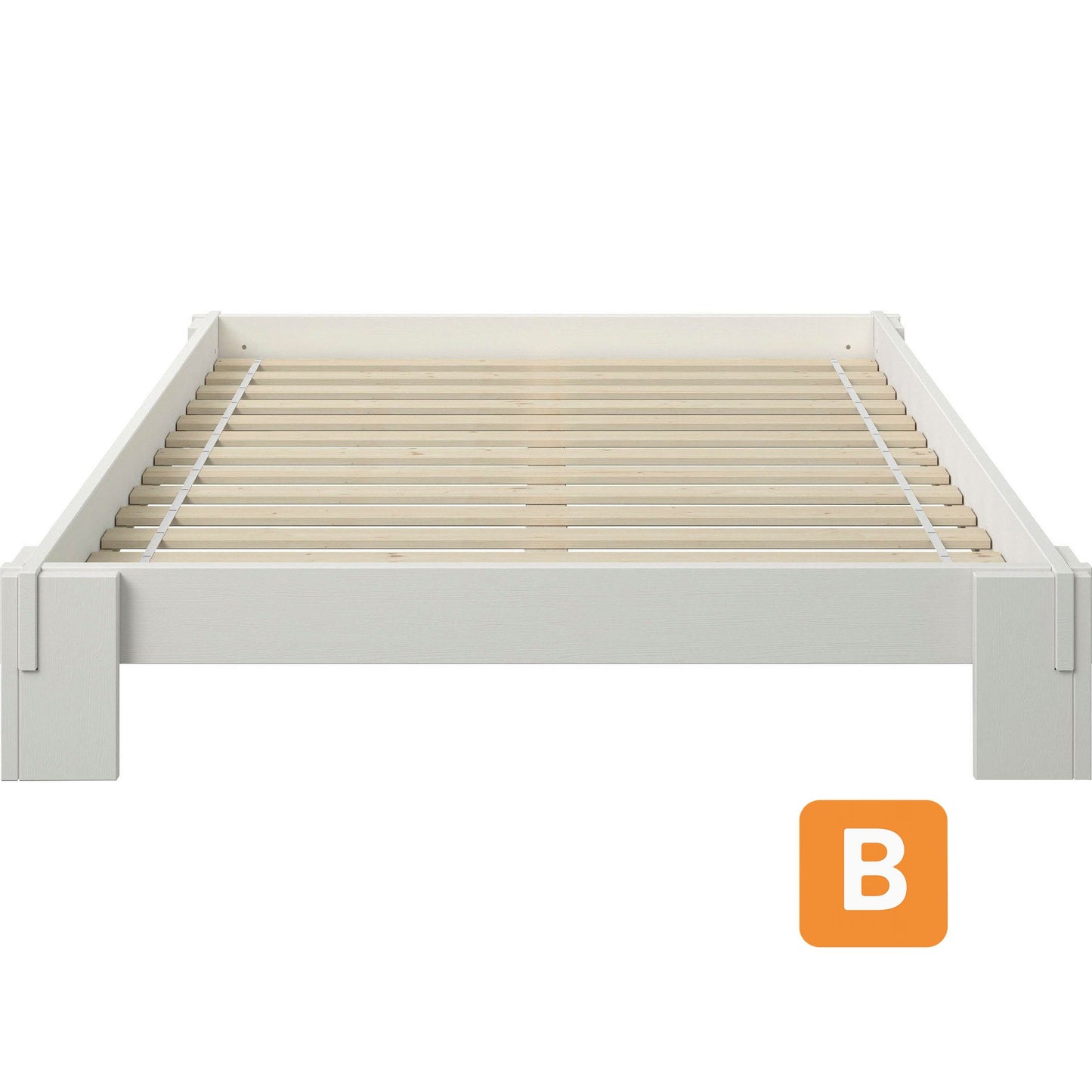 Futonbett "ZEN ", Massivholz Kiefer , weiss - HOME AFFAIRE HOME AFFAIRE