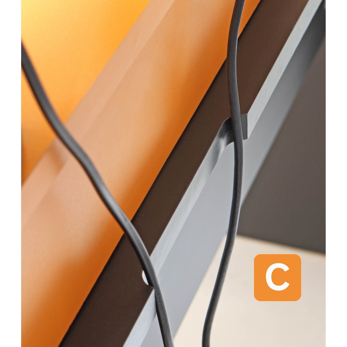 Gamingtisch "TEZAUR", Black Orange, Breite 160 cm - FORTE FORTE