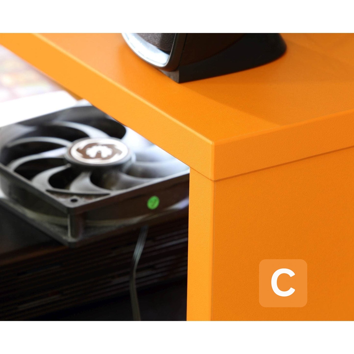 Gamingtisch "TEZAUR", Black Orange, Breite 160 cm - FORTE FORTE