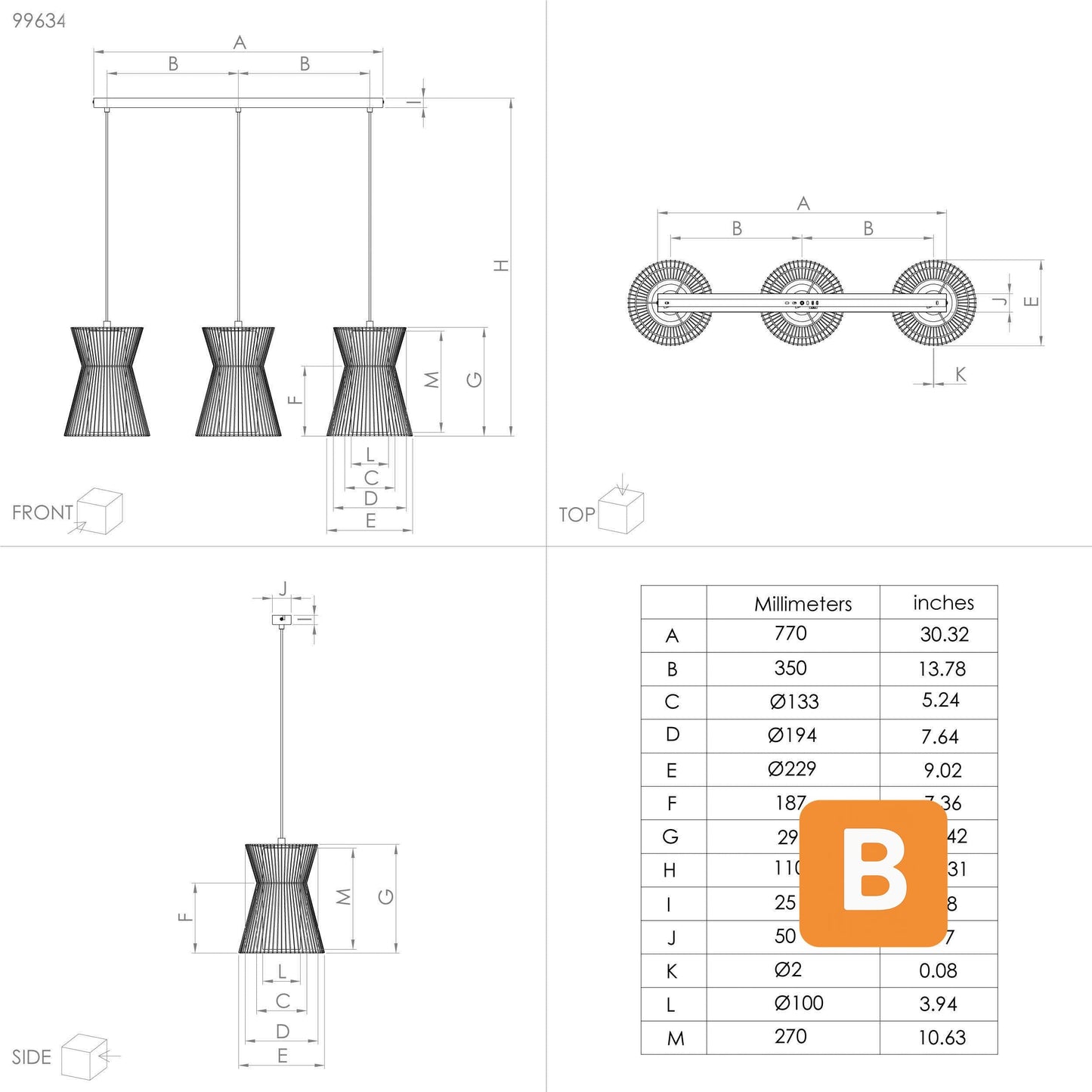Hängeleuchte MASETA EGLO