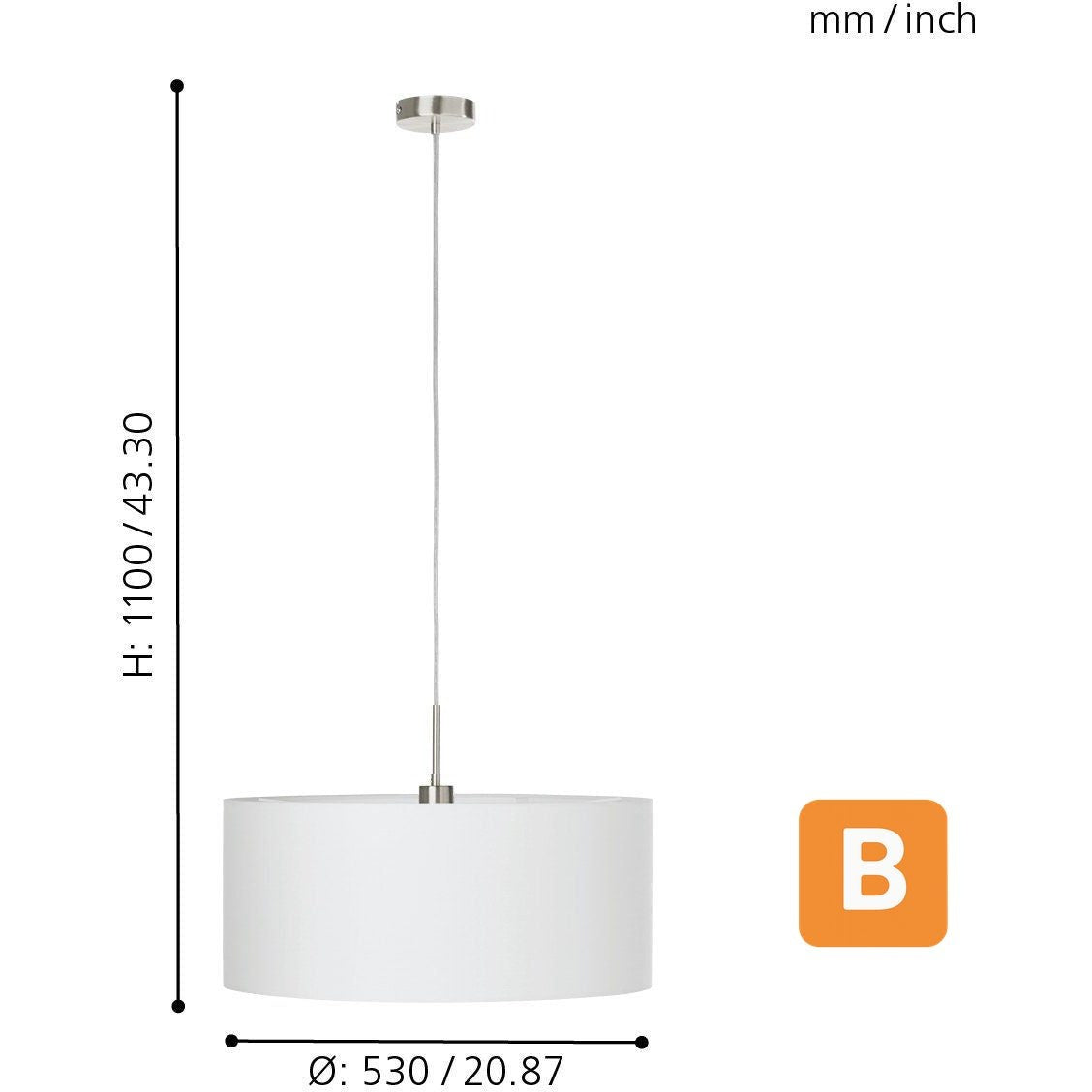 Hängeleuchte PASTERI EGLO