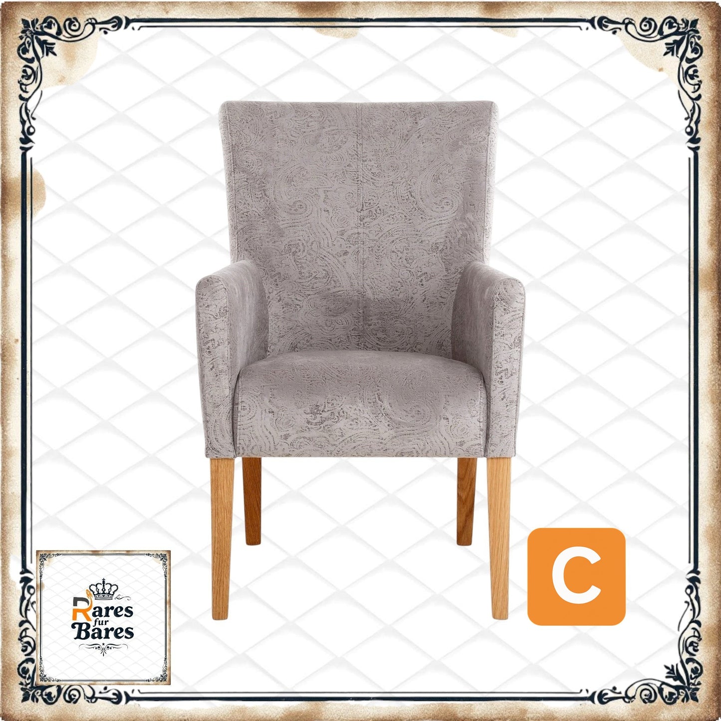 Armlehnstuhl "King", grau - HOME AFFAIRE