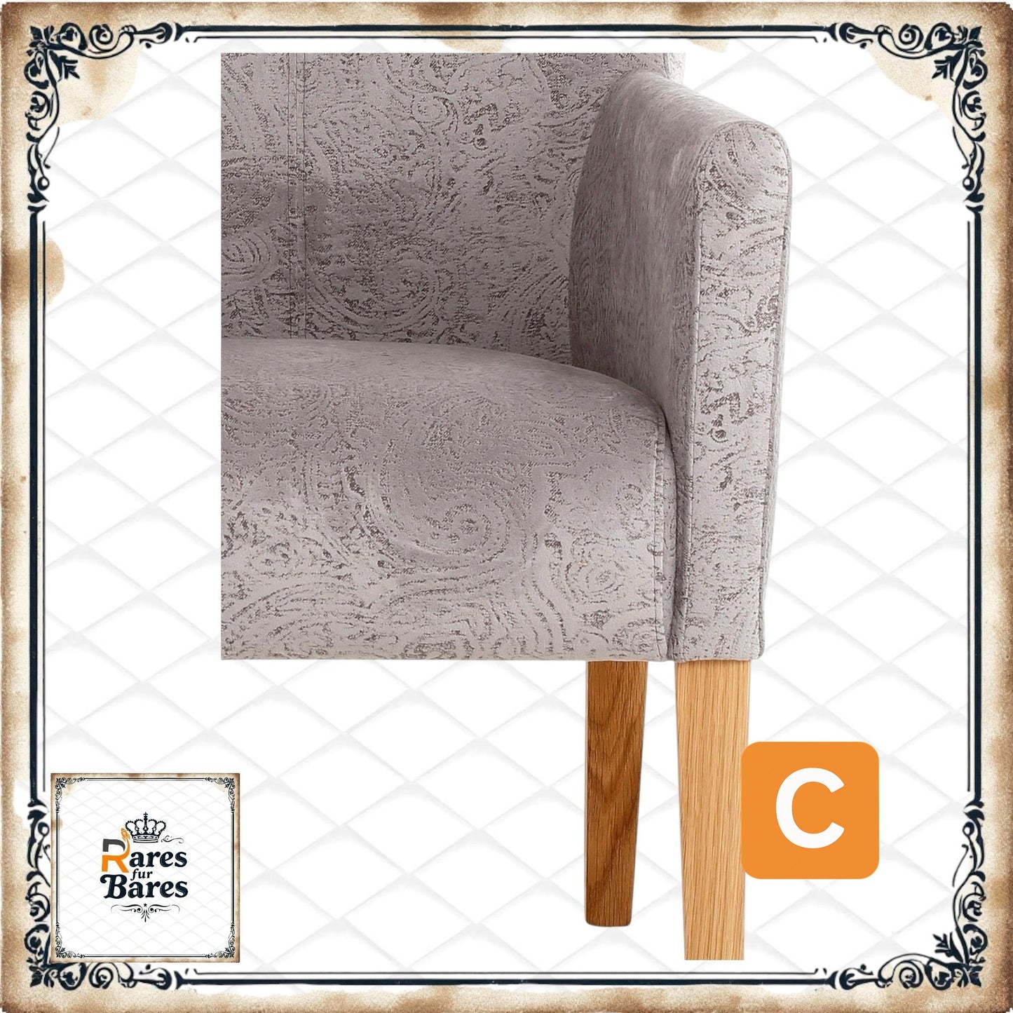 Armlehnstuhl "King", grau - HOME AFFAIRE