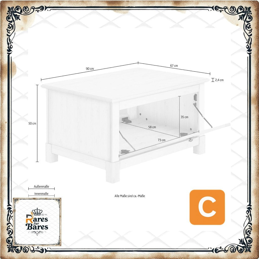 Couchtisch "Rauna", weiss, Breite 90 cm - HOME AFFAIRE HOME AFFAIRE