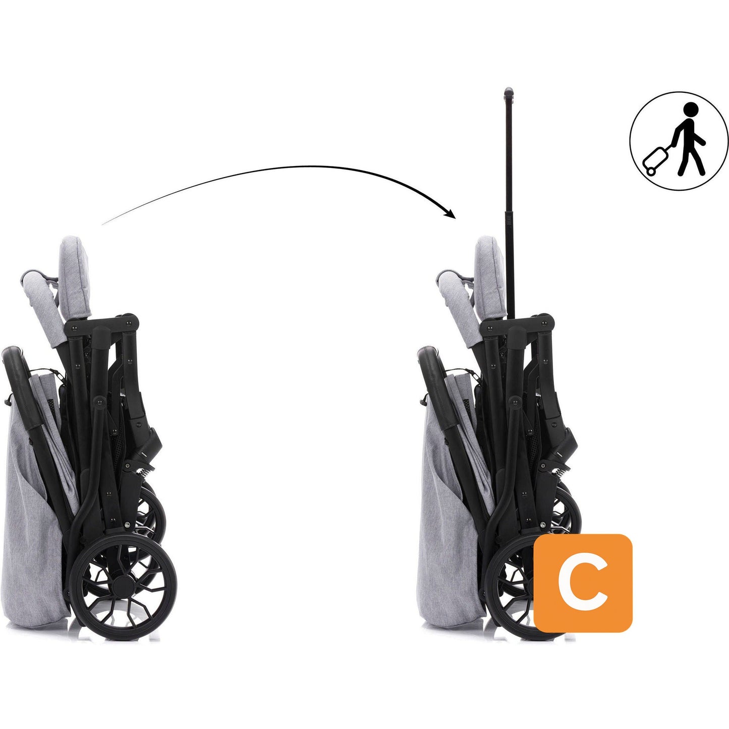 Kinder-Buggy "Styler Elite", hellgrau melange - FILLIKID Fillikid