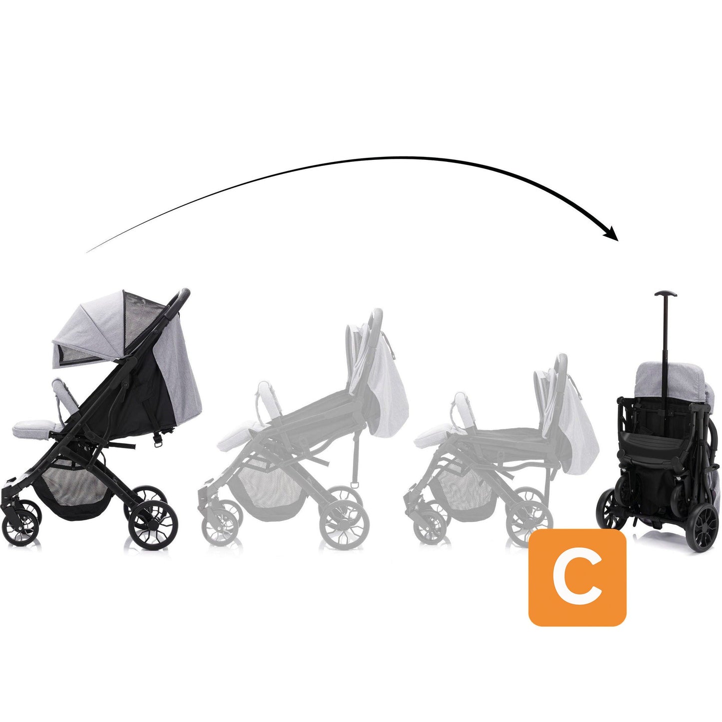 Kinder-Buggy "Styler Elite", hellgrau melange - FILLIKID Fillikid