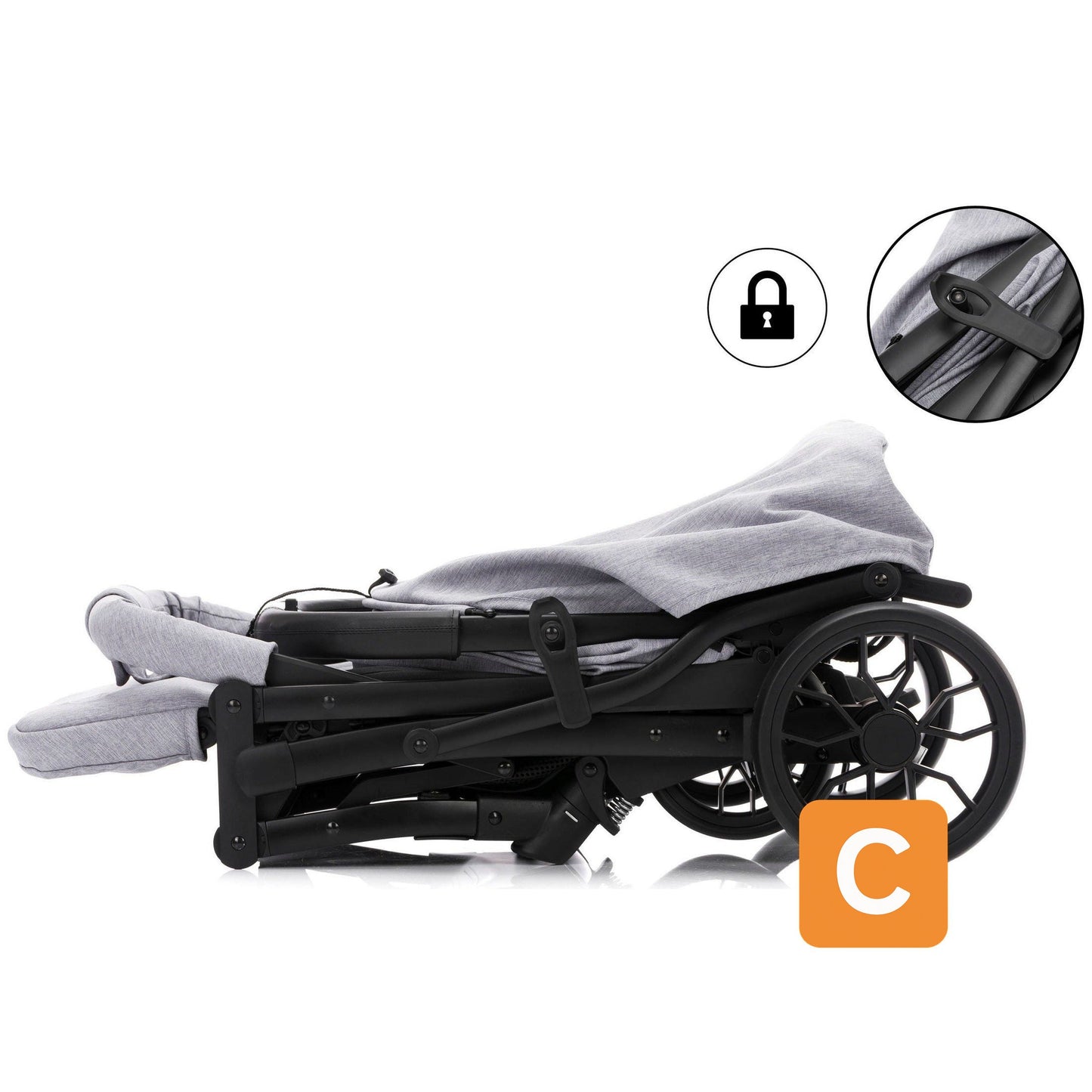 Kinder-Buggy "Styler Elite", hellgrau melange - FILLIKID Fillikid