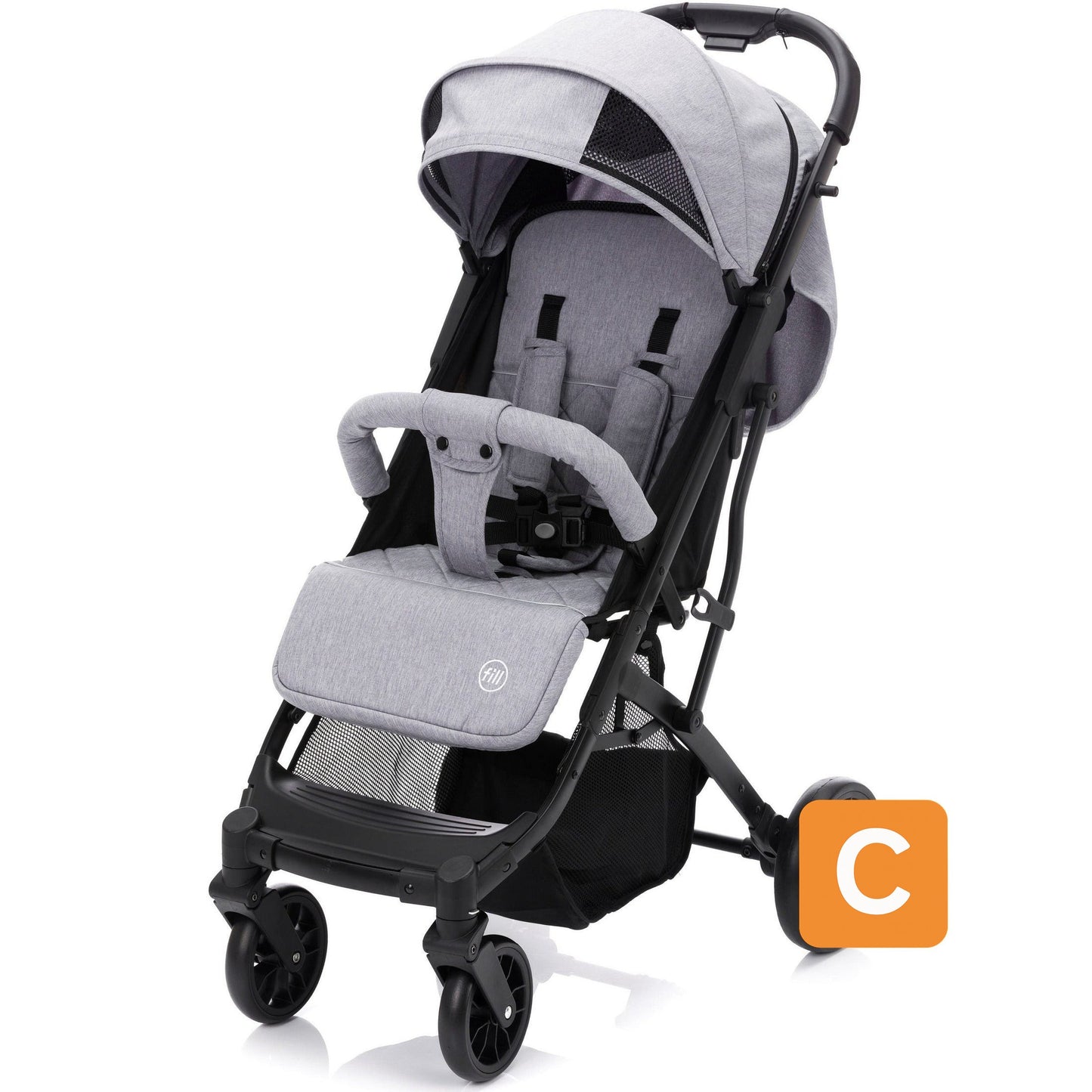 Kinder-Buggy "Styler Elite", hellgrau melange - FILLIKID Fillikid