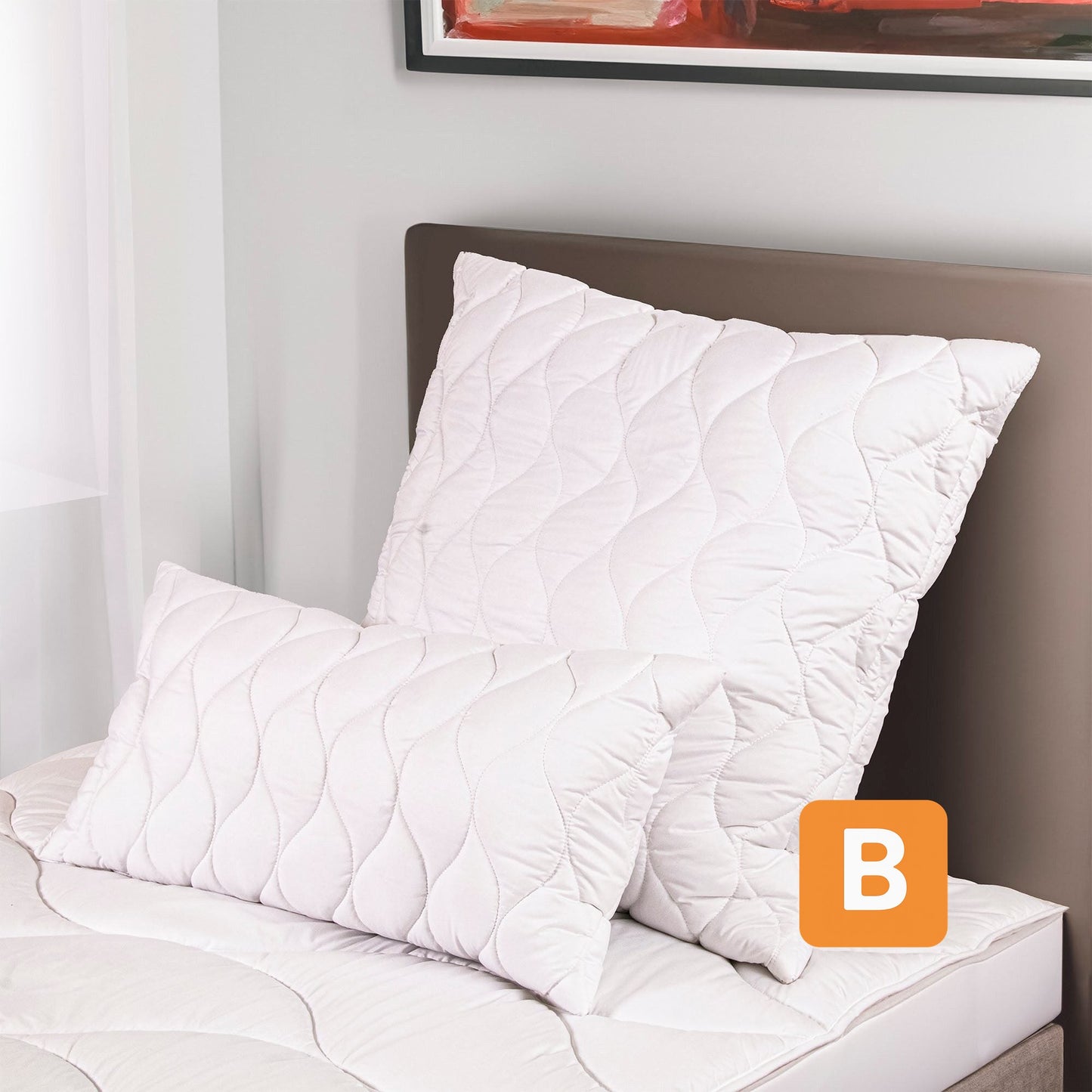 Microfaserkissen 2für1, Kopfkissen, ein Kissen gratis, 40x80 cm John Cotton