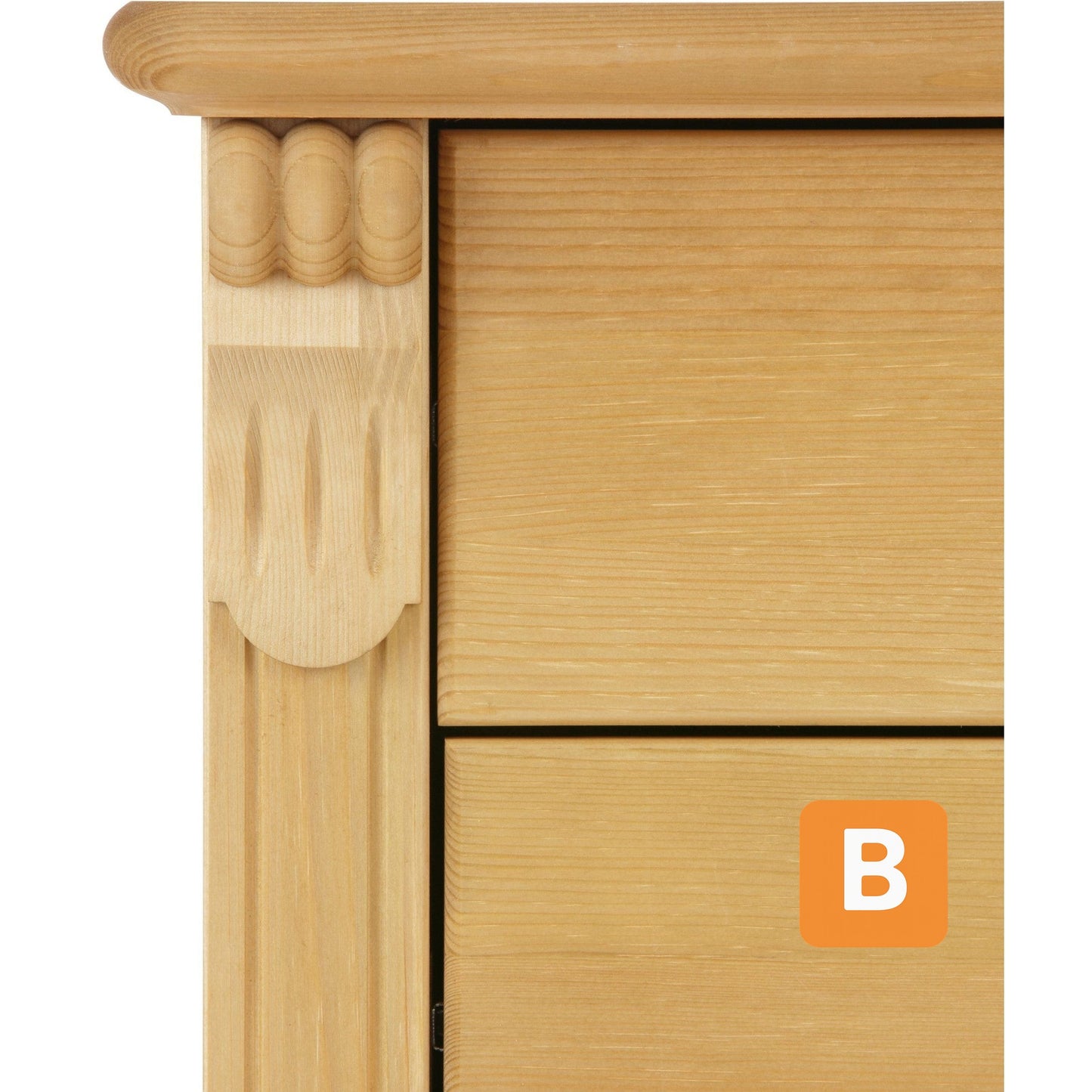 Nachtkommode "Tessin", Kiefer mit 3 Schubladen - HOME AFFAIRE HOME AFFAIRE