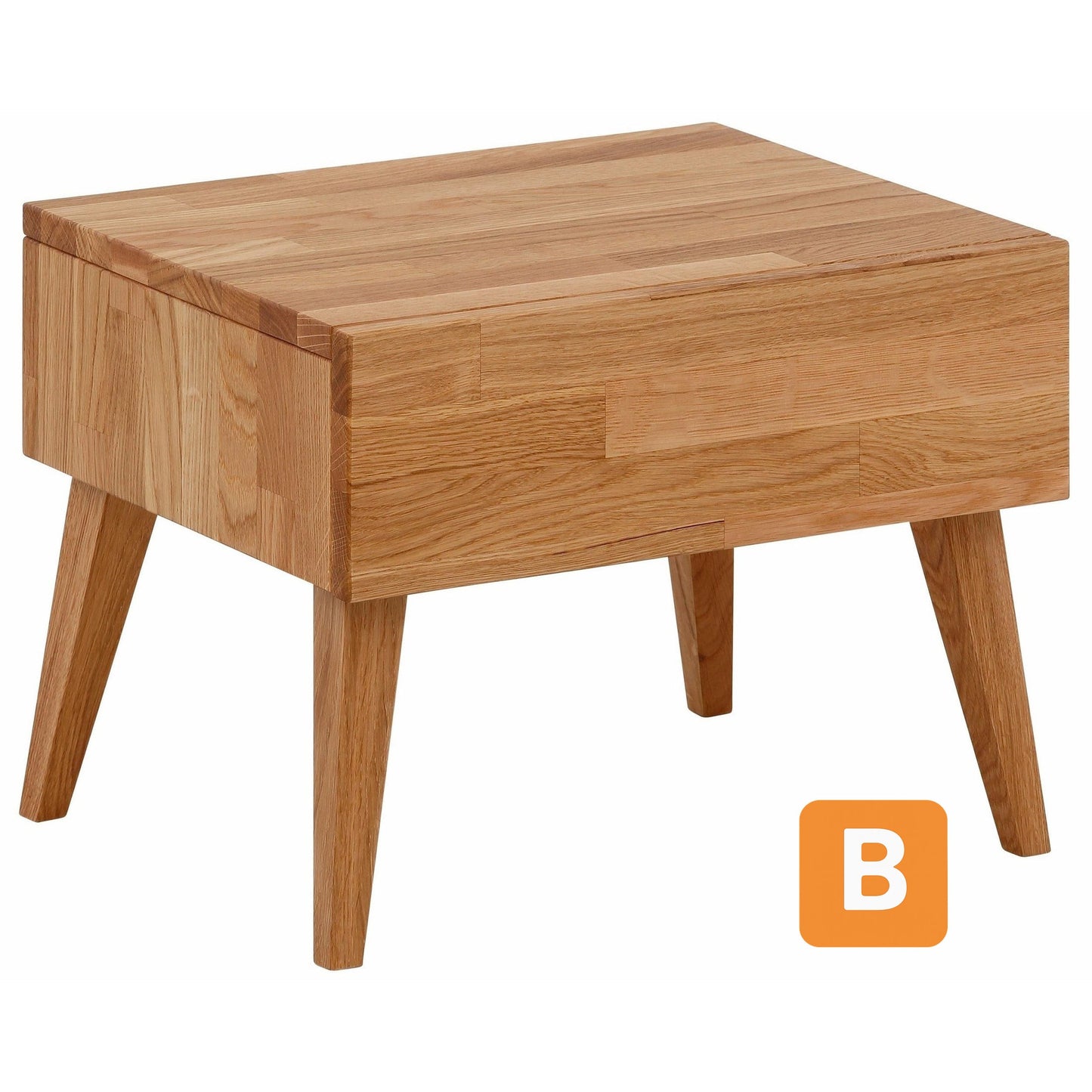 Nachttisch "Natali", massive Eiche, Breite 45 cm - HOME AFFAIRE HOME AFFAIRE