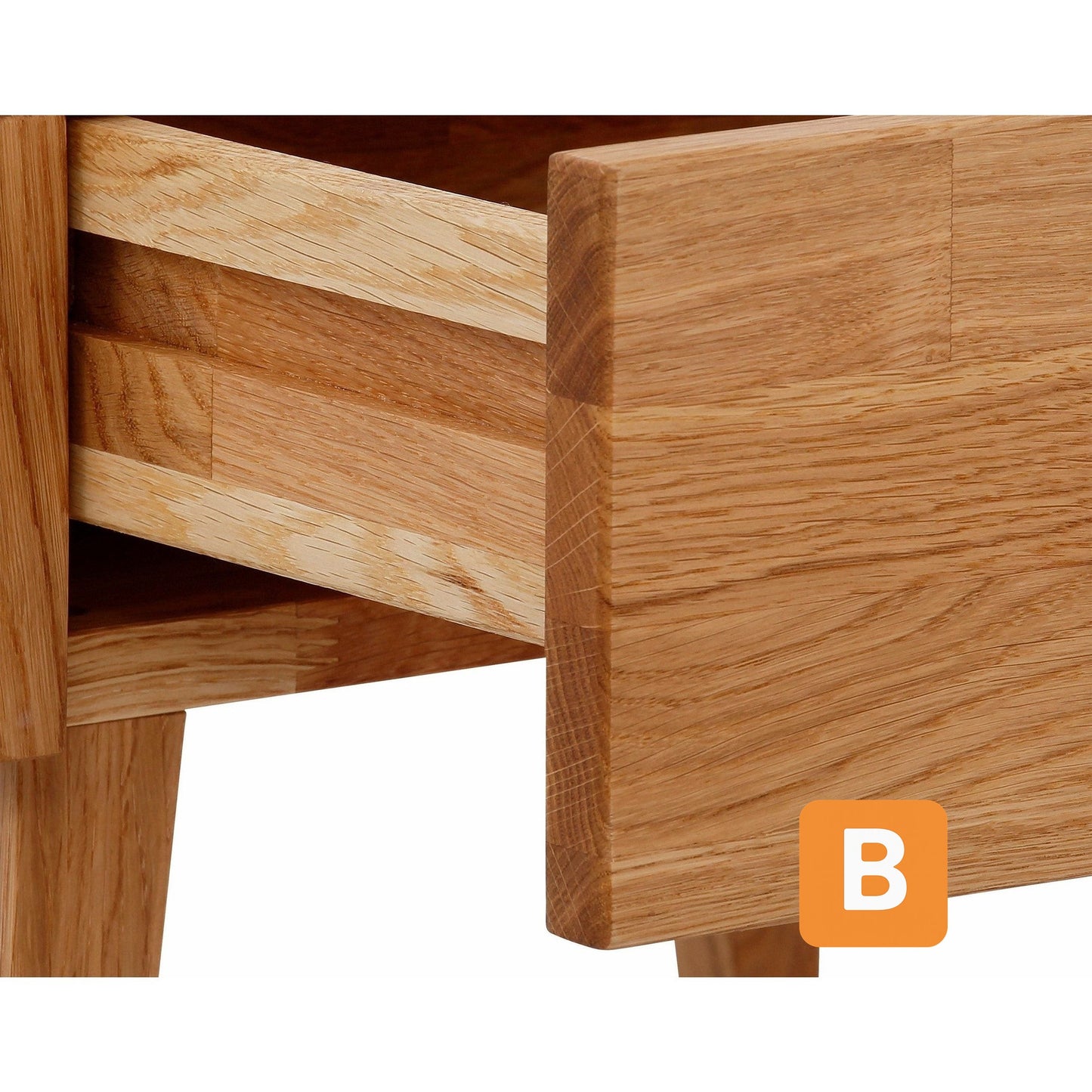 Nachttisch "Natali", massive Eiche, Breite 45 cm - HOME AFFAIRE HOME AFFAIRE