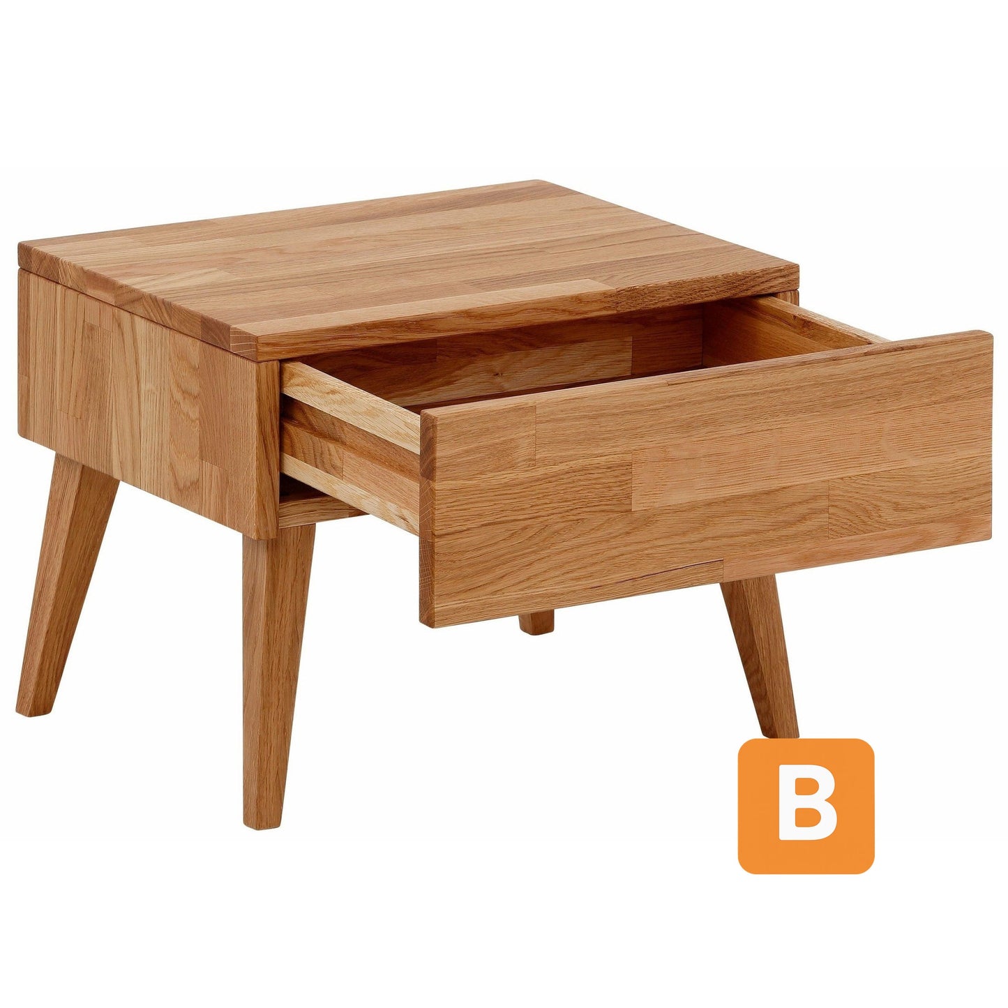 Nachttisch "Natali", massive Eiche, Breite 45 cm - HOME AFFAIRE HOME AFFAIRE