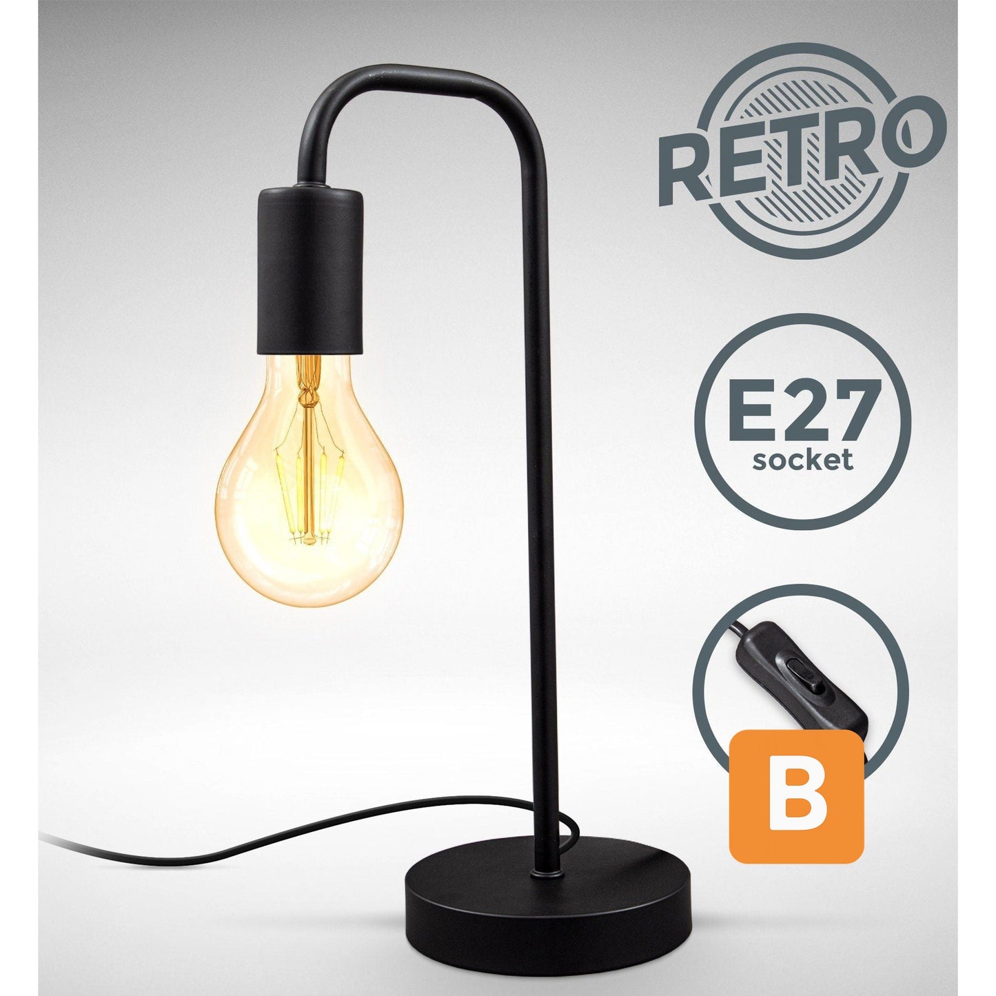 Retro Tischlampe B.K.Licht
