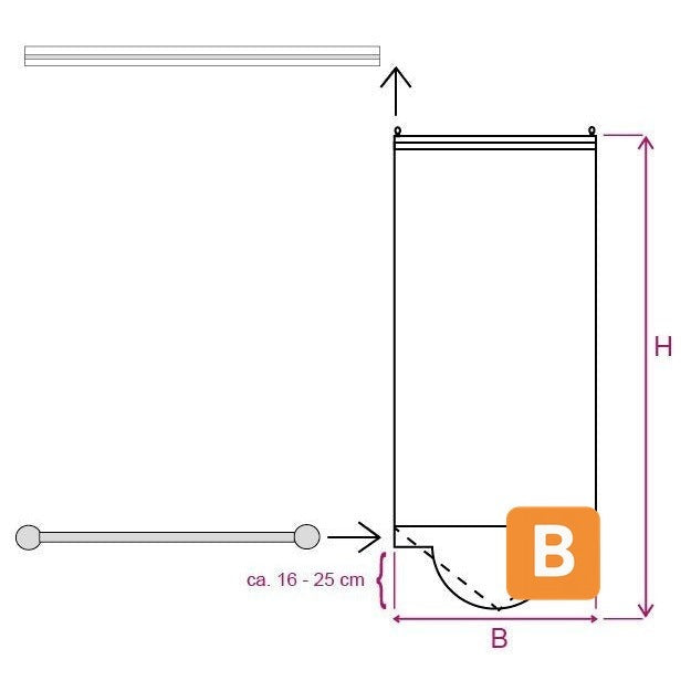 Schiebegardine "Flora-Spitz", Größe: 180x60 cm - VHG VHG