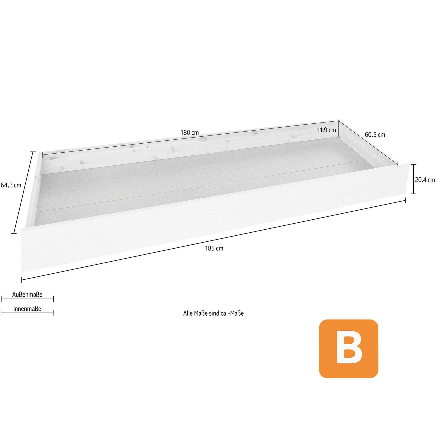 Schubkasten "ERIK ", passend zu Daybed "ERIK" - LÜTTENHÜTT LÜTTENHÜTT