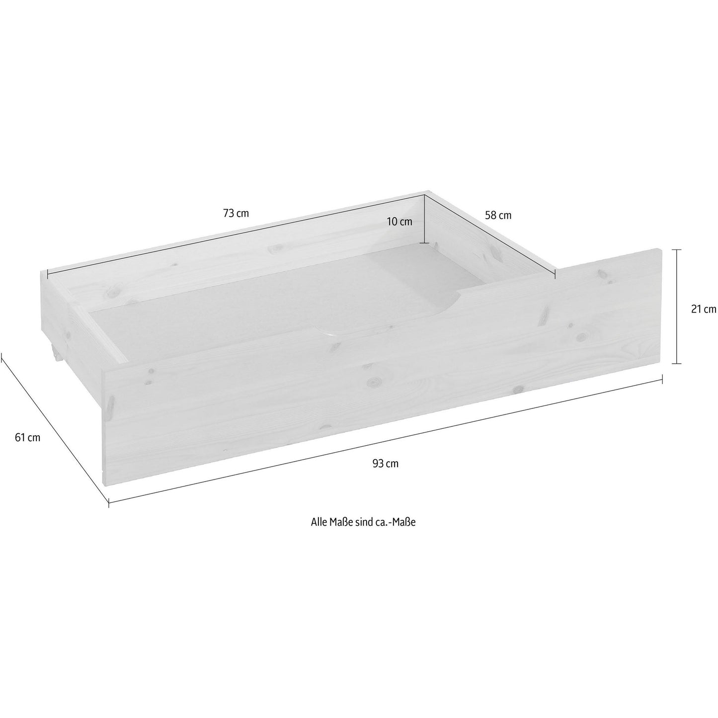 Schublade "FINJA", antikfarben gebeizt - HOME AFFAIRE HOME AFFAIRE