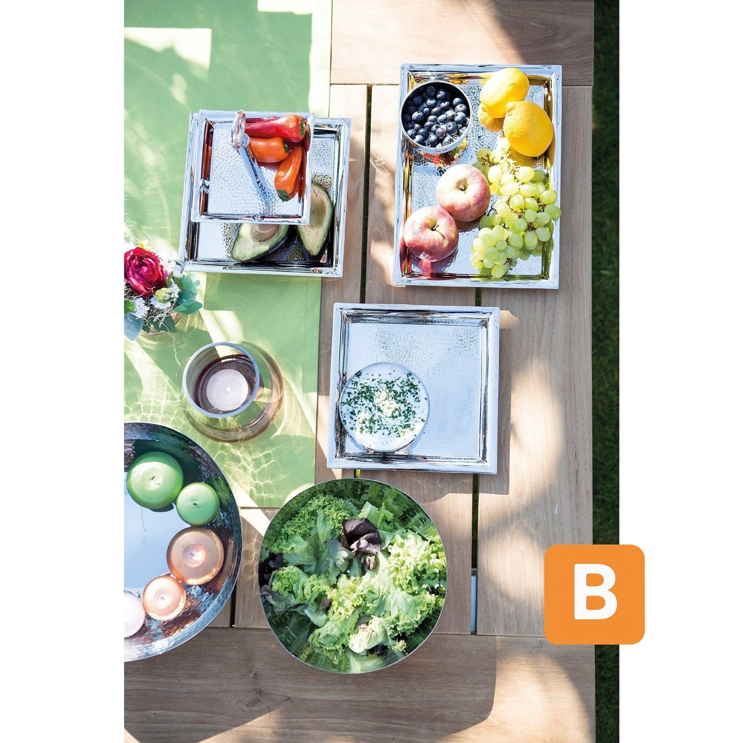 Tablett "NAGANO", Edelstahl, 24 cm - FINK Fink GmbH & Co. KG