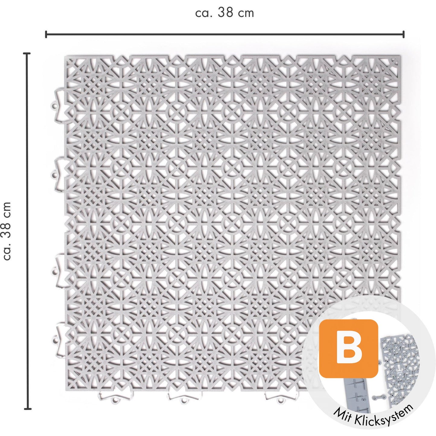Terrassenfliesen "Terra Sol" 7St. , Maße: 38x38 cm - ANDIAMO Andiamo