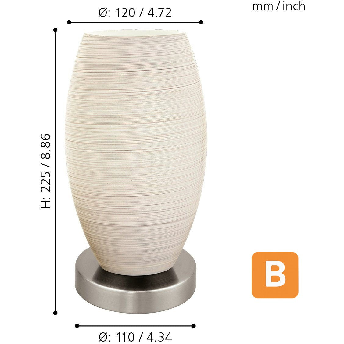 Tischleuchte BATISTA 3 EGLO