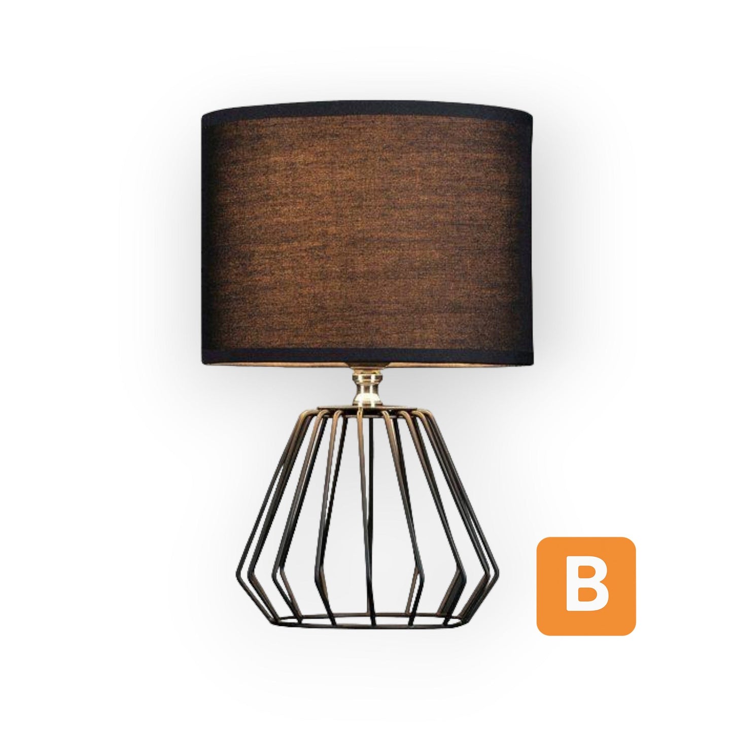 Tischleuchte Shiny Diamond max20W 230V Stoffschirm, Schwarz, Draht Pauleen