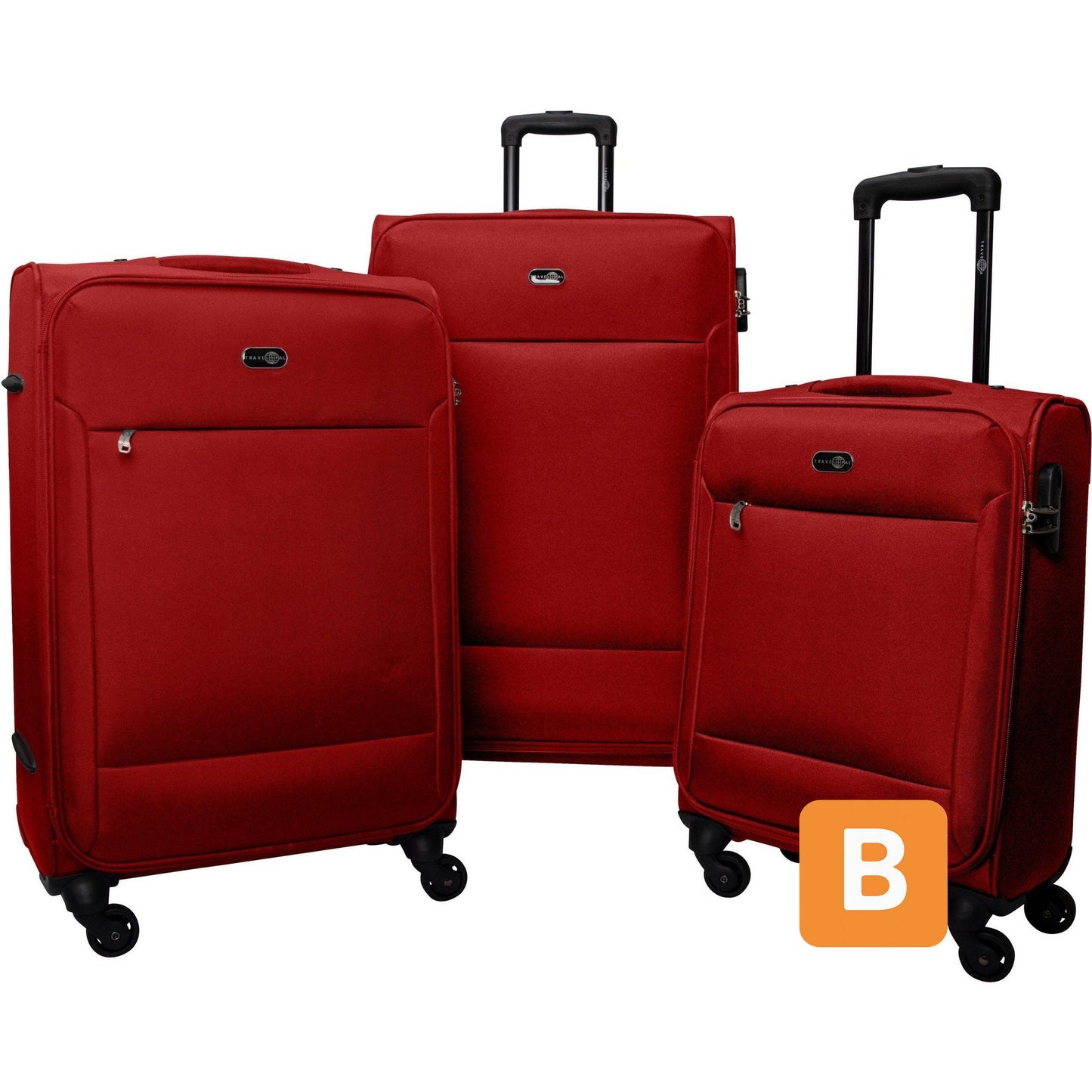 Trolley-Set "Neapel", rot, 3-tlg. - TRAVEL PAL TRAVEL PAL