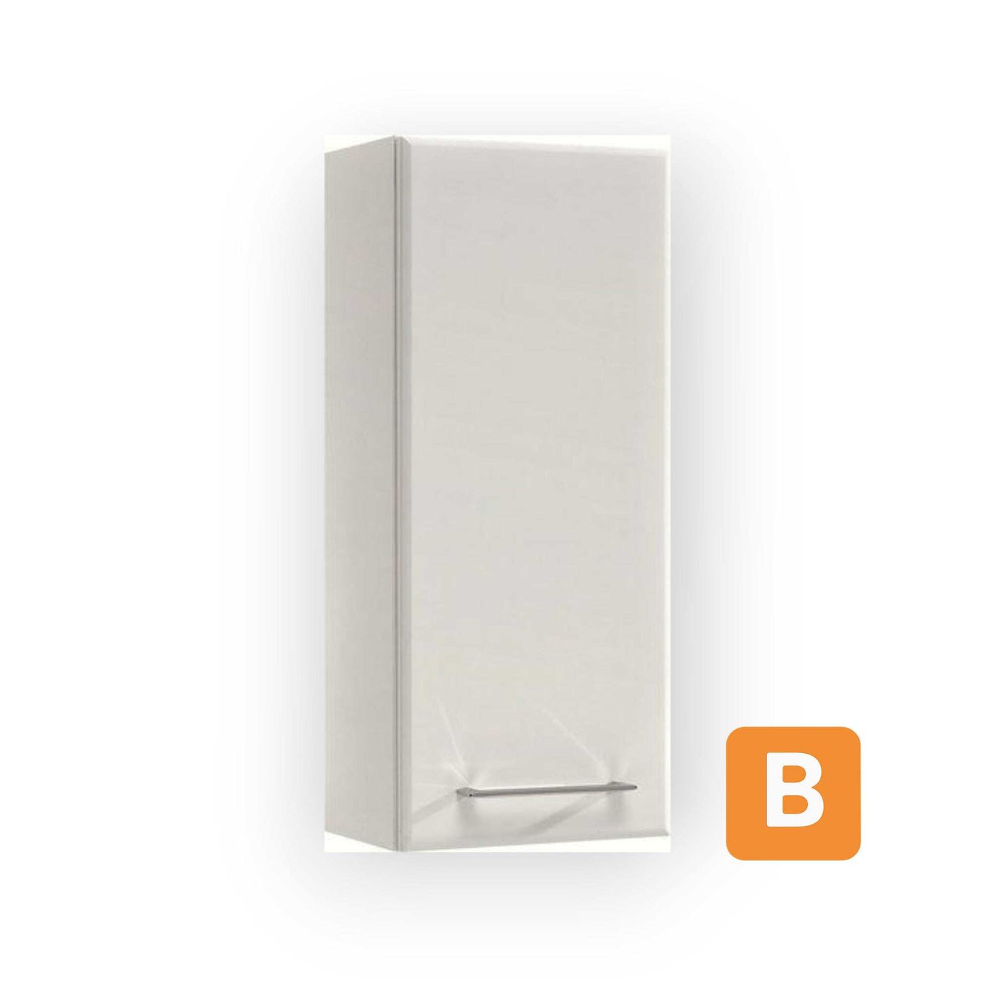 Wand-Badschrank mit 1 Tür und 2 Einlegeböden Saphir