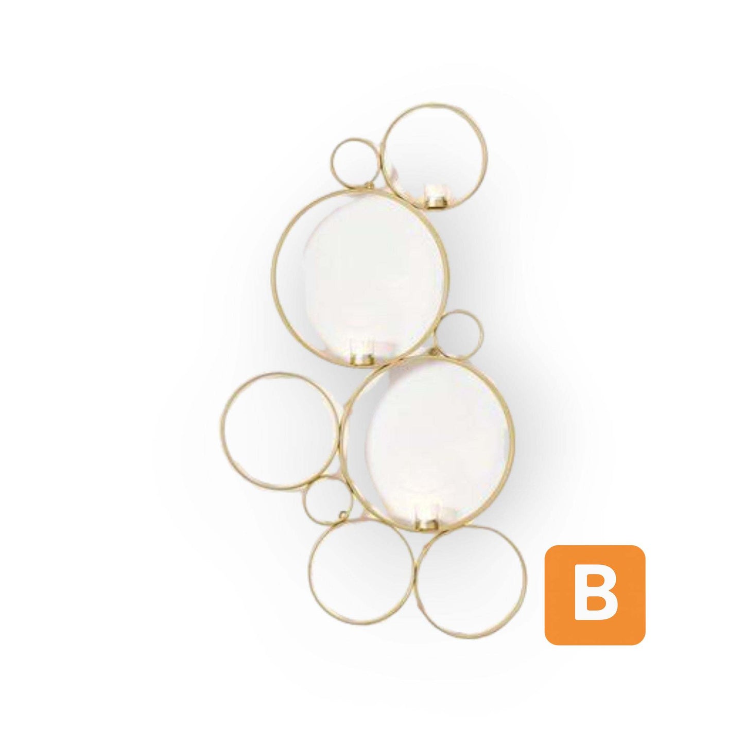 Wandkerzenhalter Kreise, gold Leonique