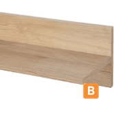 Wandregal "Moid", in Eiche natur, Maße: B/T/H: 100/20/18,5cm PLACES OF STYLE