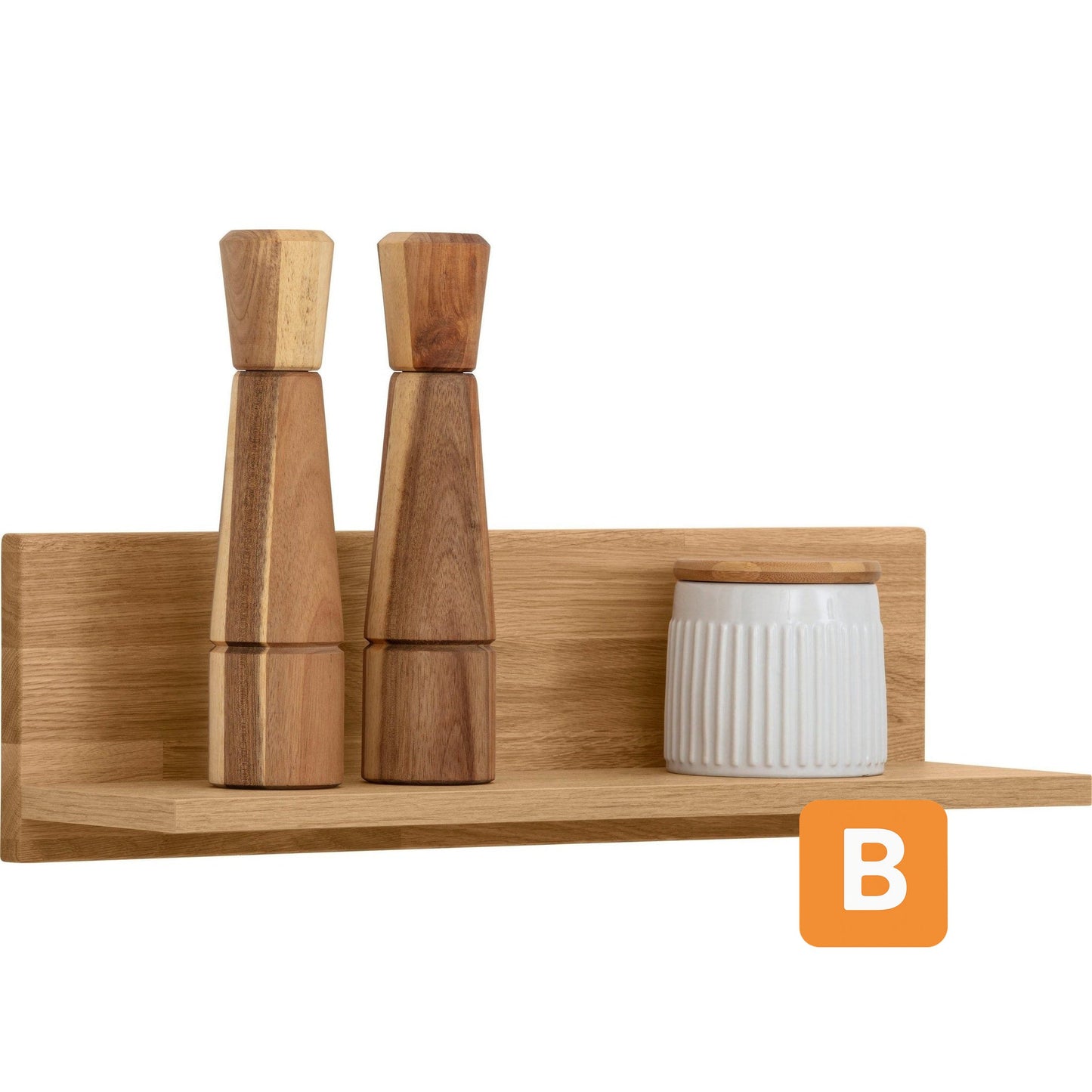 Wandregal "Nilsson", Eiche massiv, Breite 55 cm - HOME AFFAIRE HOME AFFAIRE