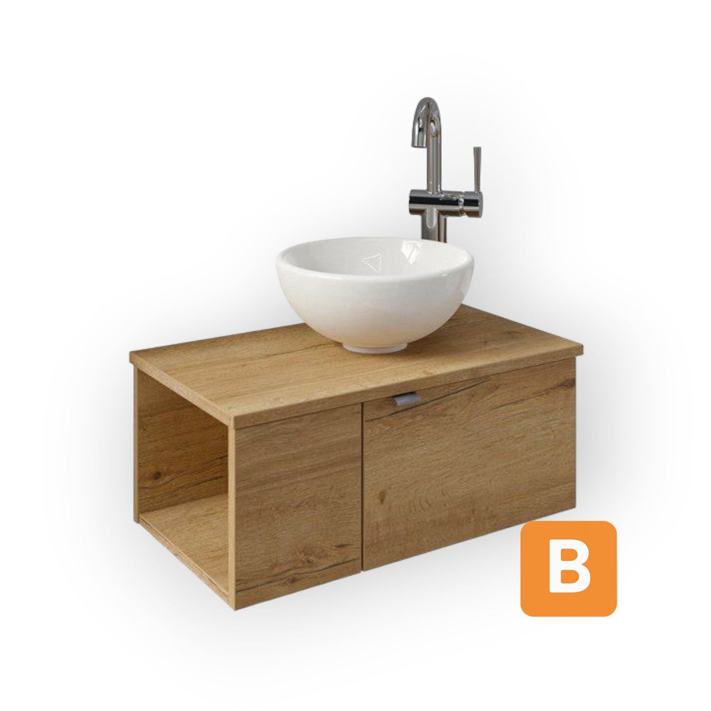 Waschtisch Serie 6915 Waschschale mit Unterschrank für Gästebad Saphir