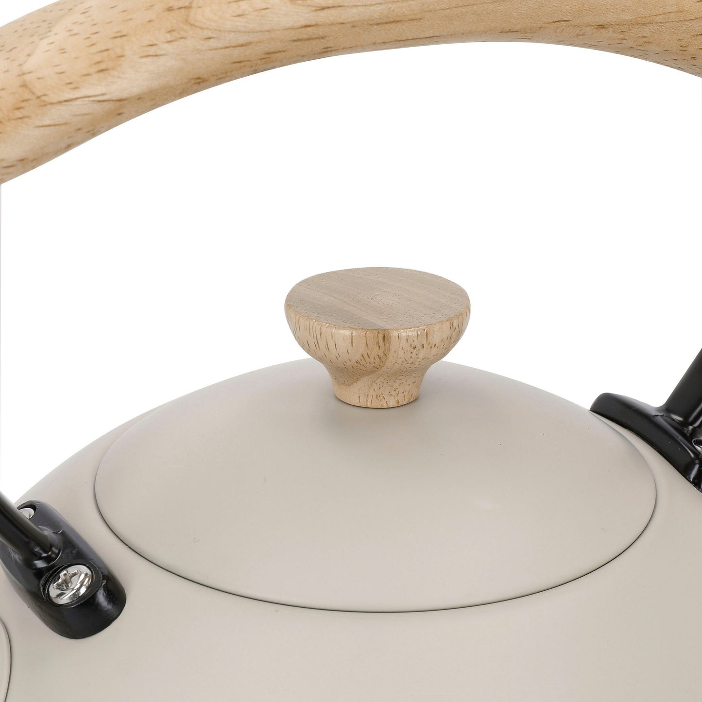 Wasserkessel, pfeifend, beige, mit Holzgriff, 1,6 Liter, Induktion - LA CAFETIÈRE LA CAFETIÈRE