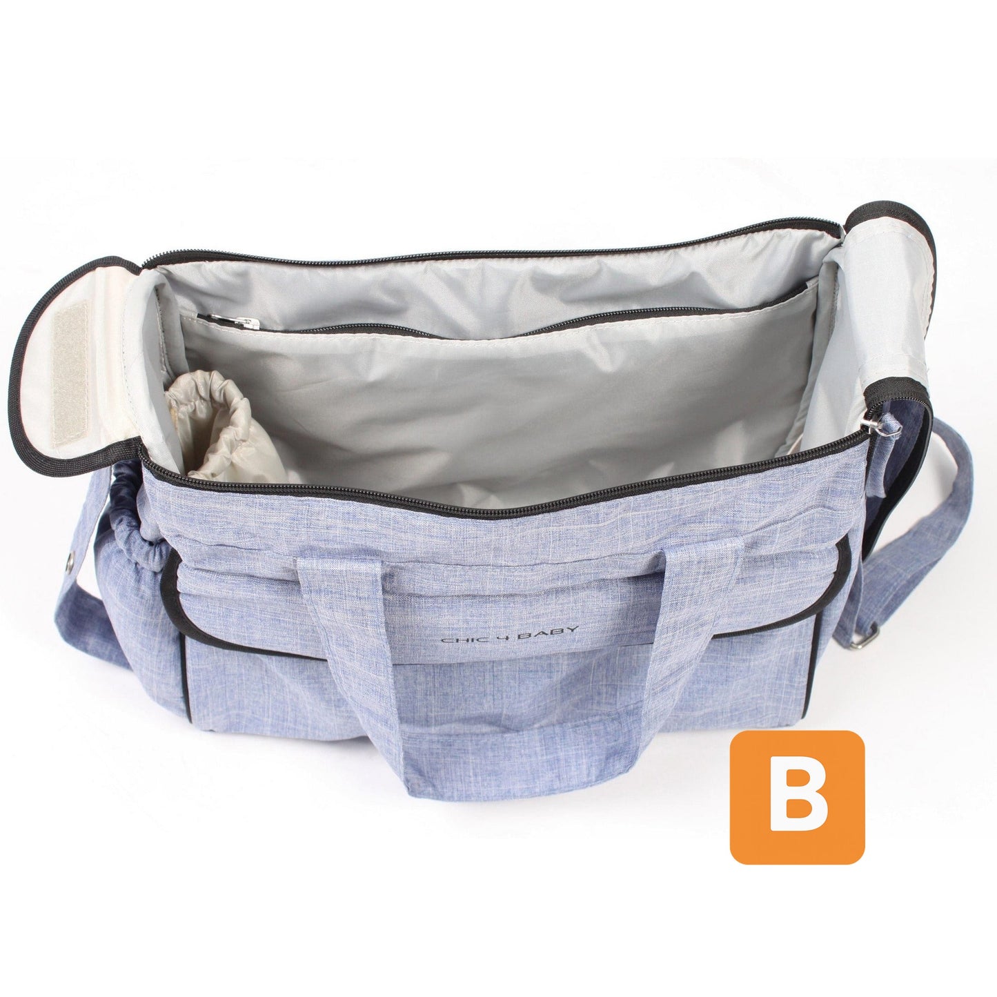 Wickeltasche "Komfort", hellblau - CHIC4BABY CHIC4BABY